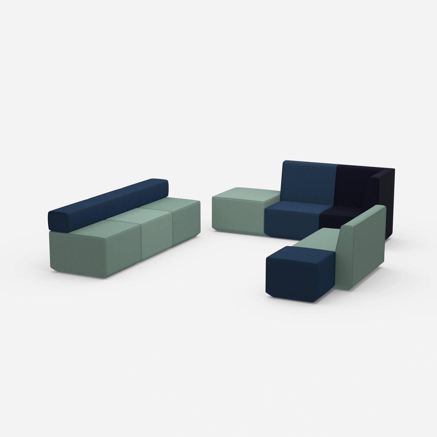 Banquette pour salon vue de côté