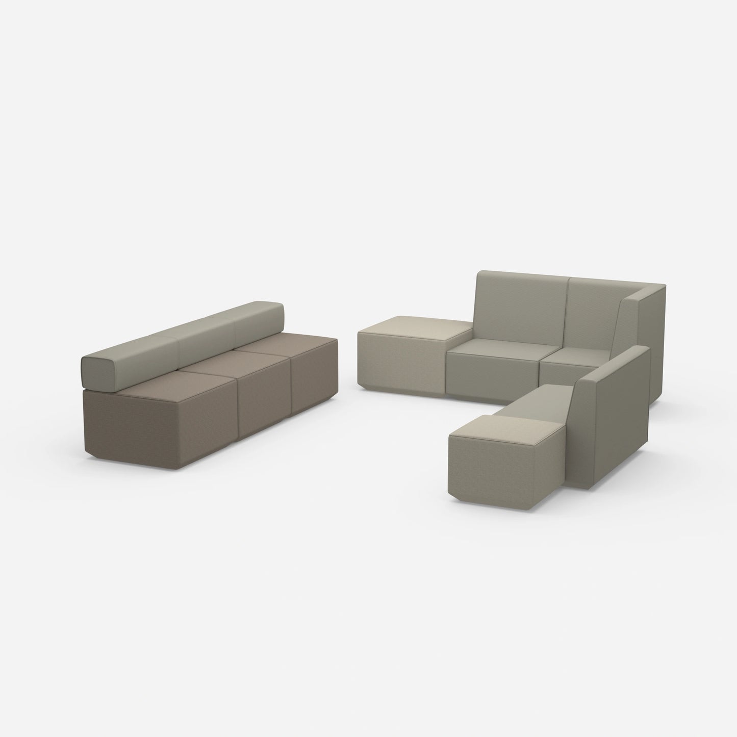 Banquette pour salon vue de côté