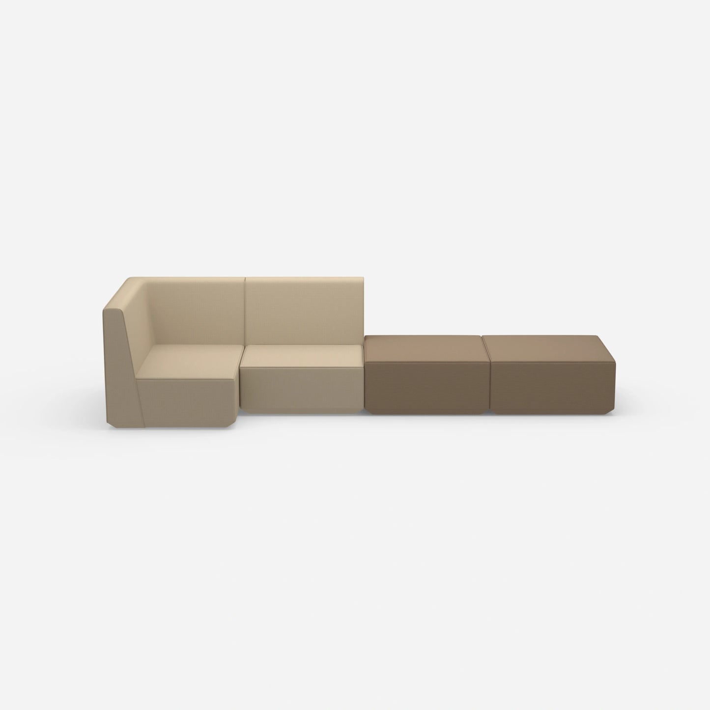 Banquette beige vue de face