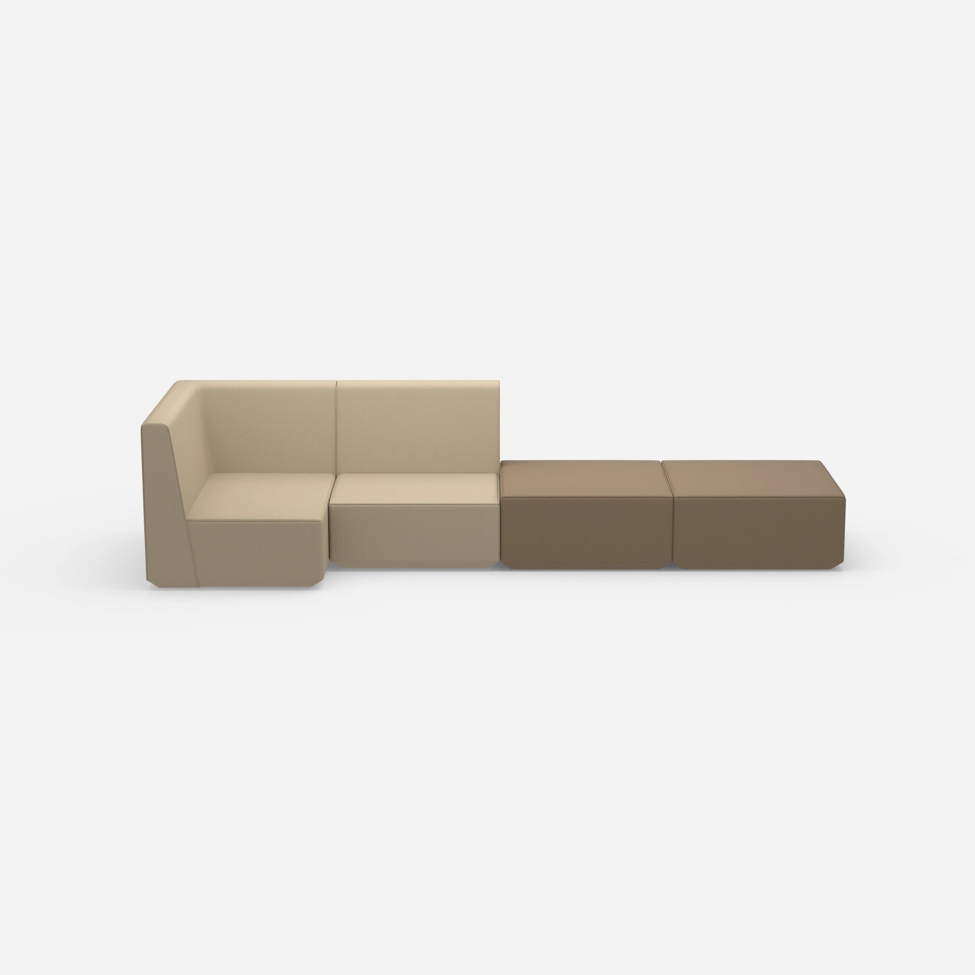 Banquette beige vue de face