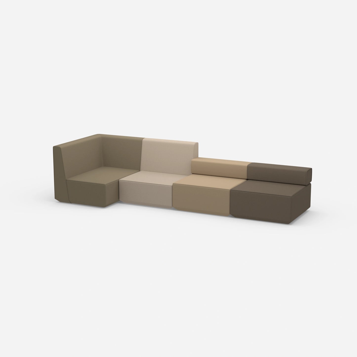 Banquette beige vue de côté