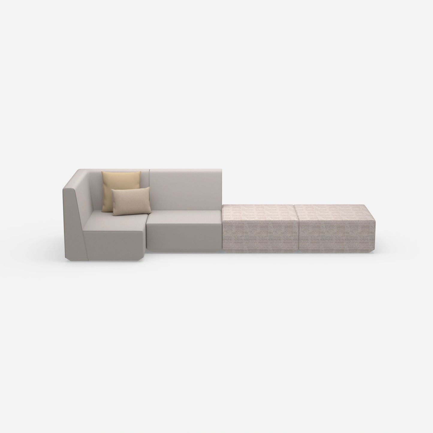Banquette beige vue de face