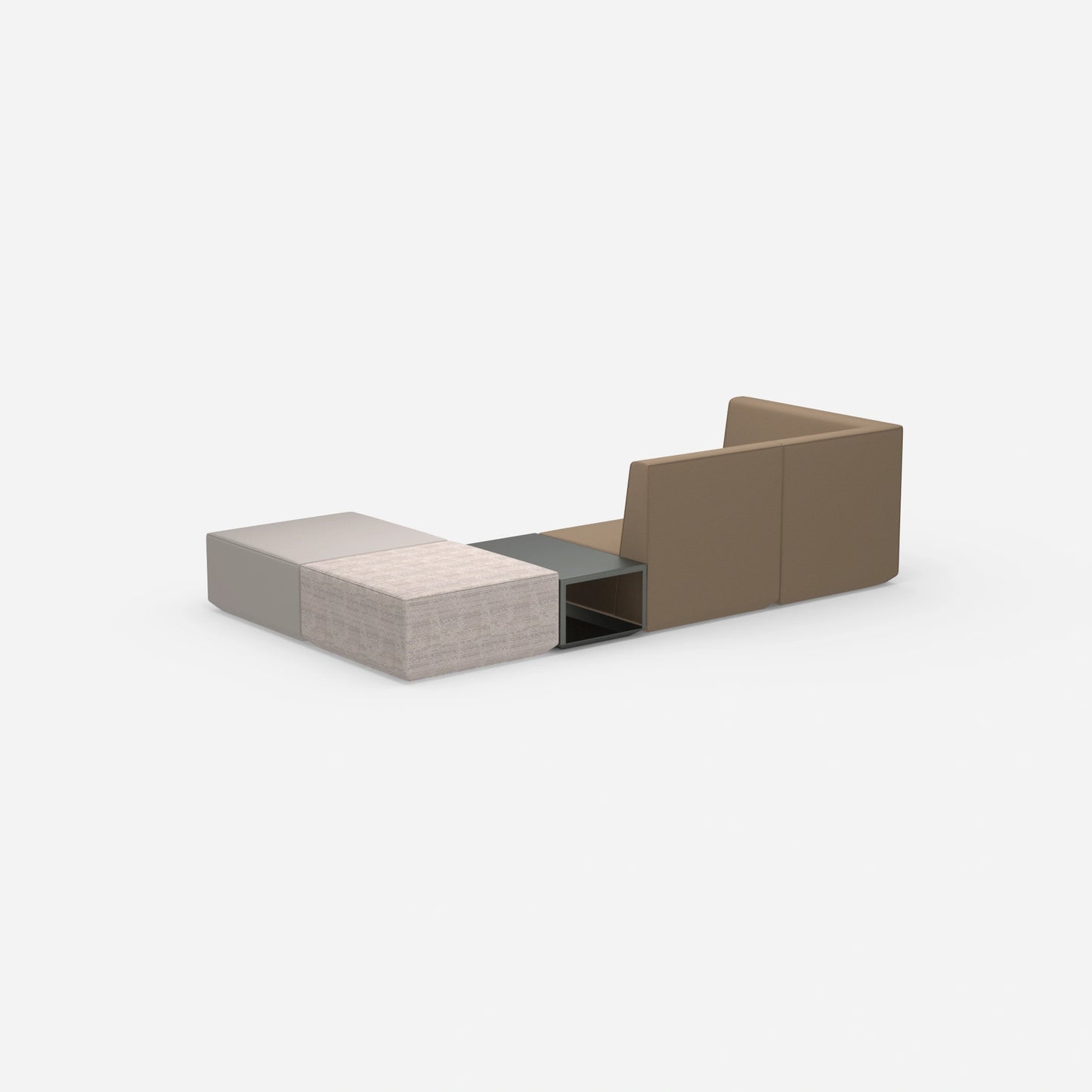 Banquette beige vue de derrière