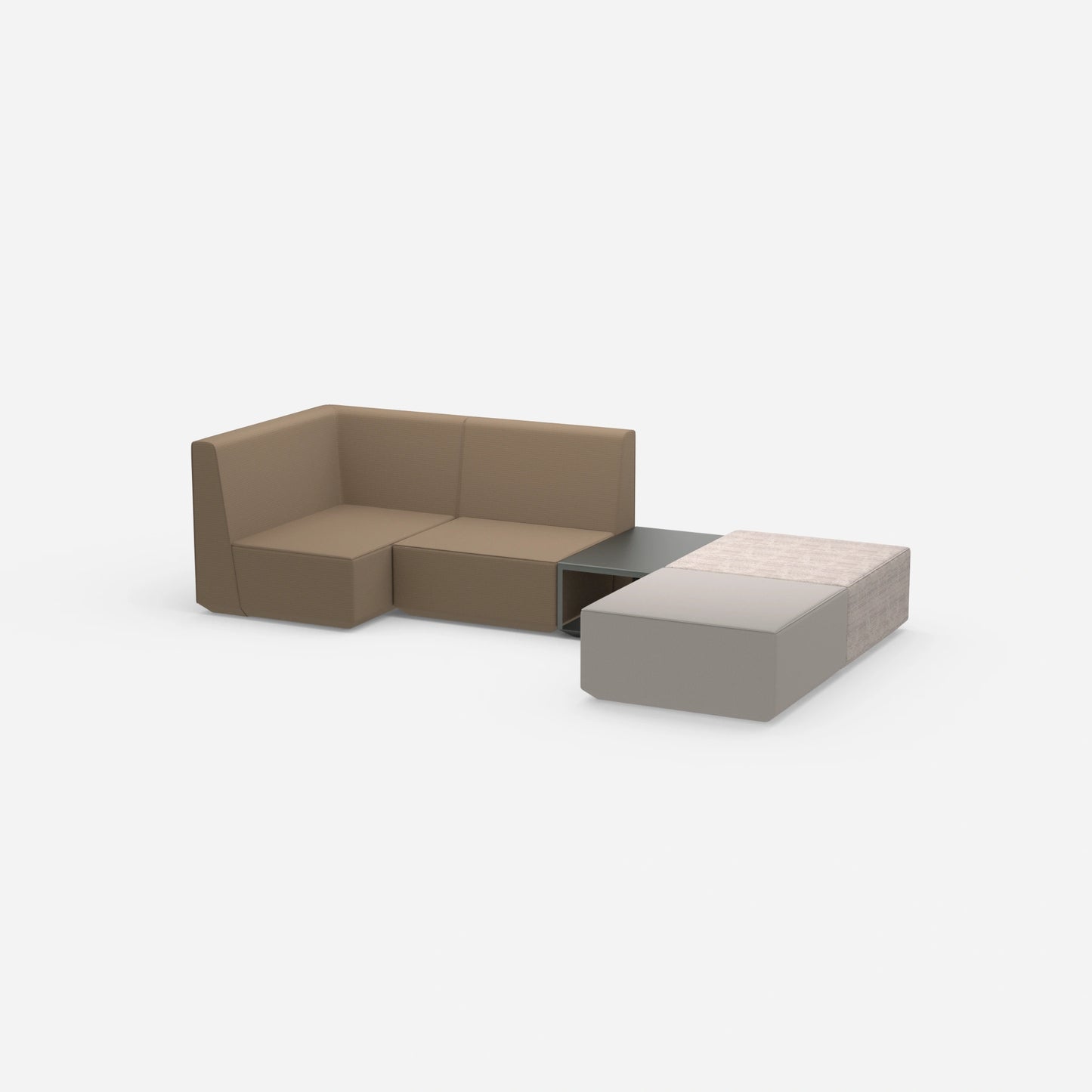 Banquette beige vue de côté