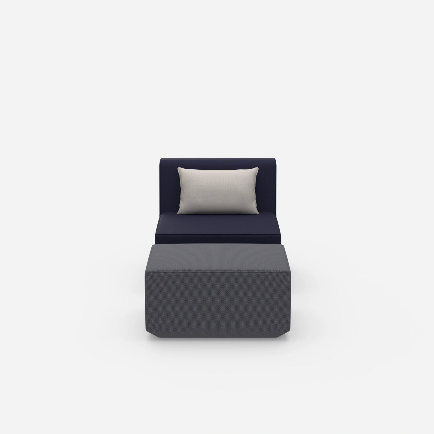 Fauteuil de lecture confortable vu de face