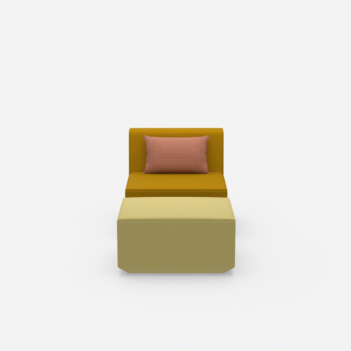 Fauteuil de lecture confortable vu de face