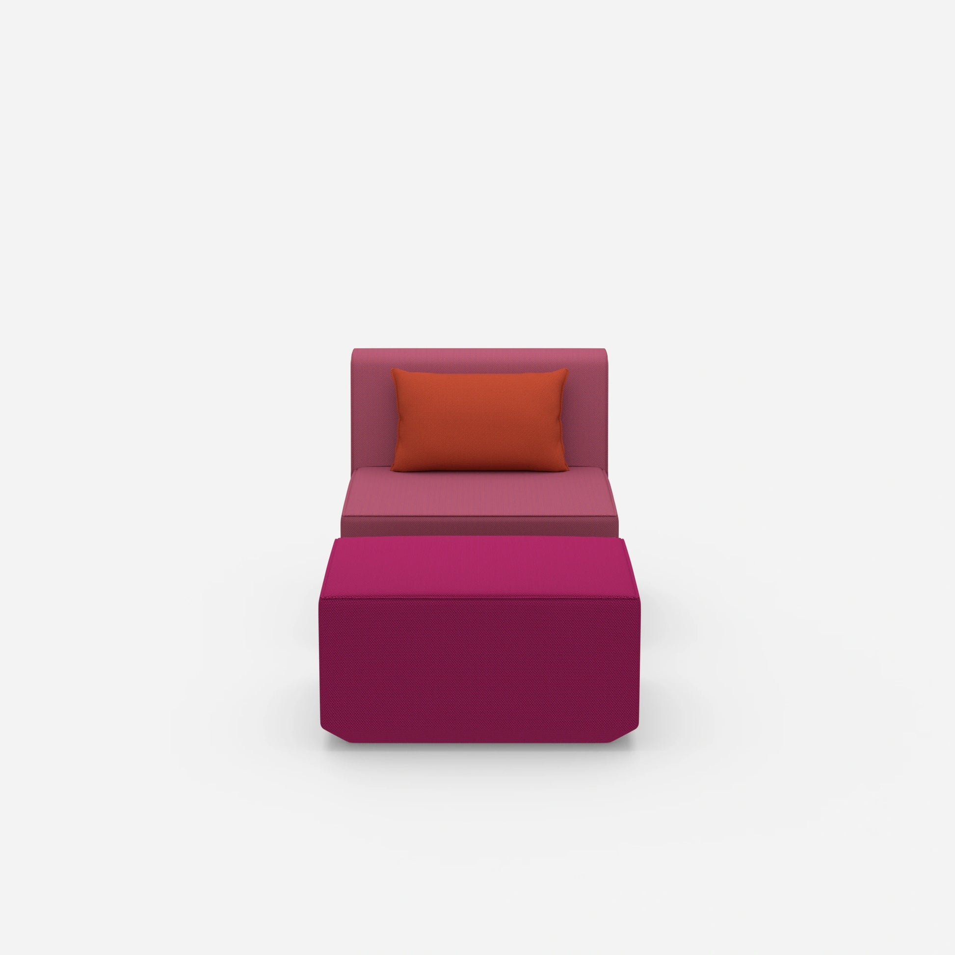 Fauteuil de lecture confortable vu de face