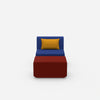 Fauteuil de lecture confortable vu de face
