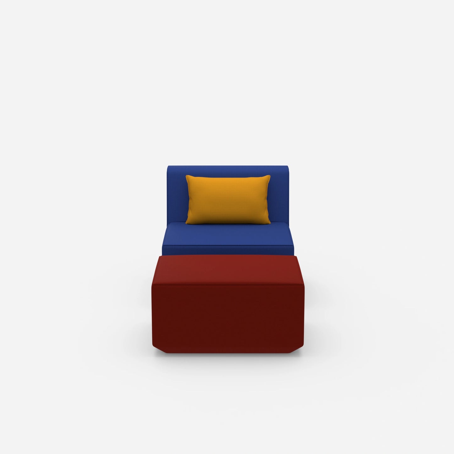 Fauteuil de lecture confortable vu de face