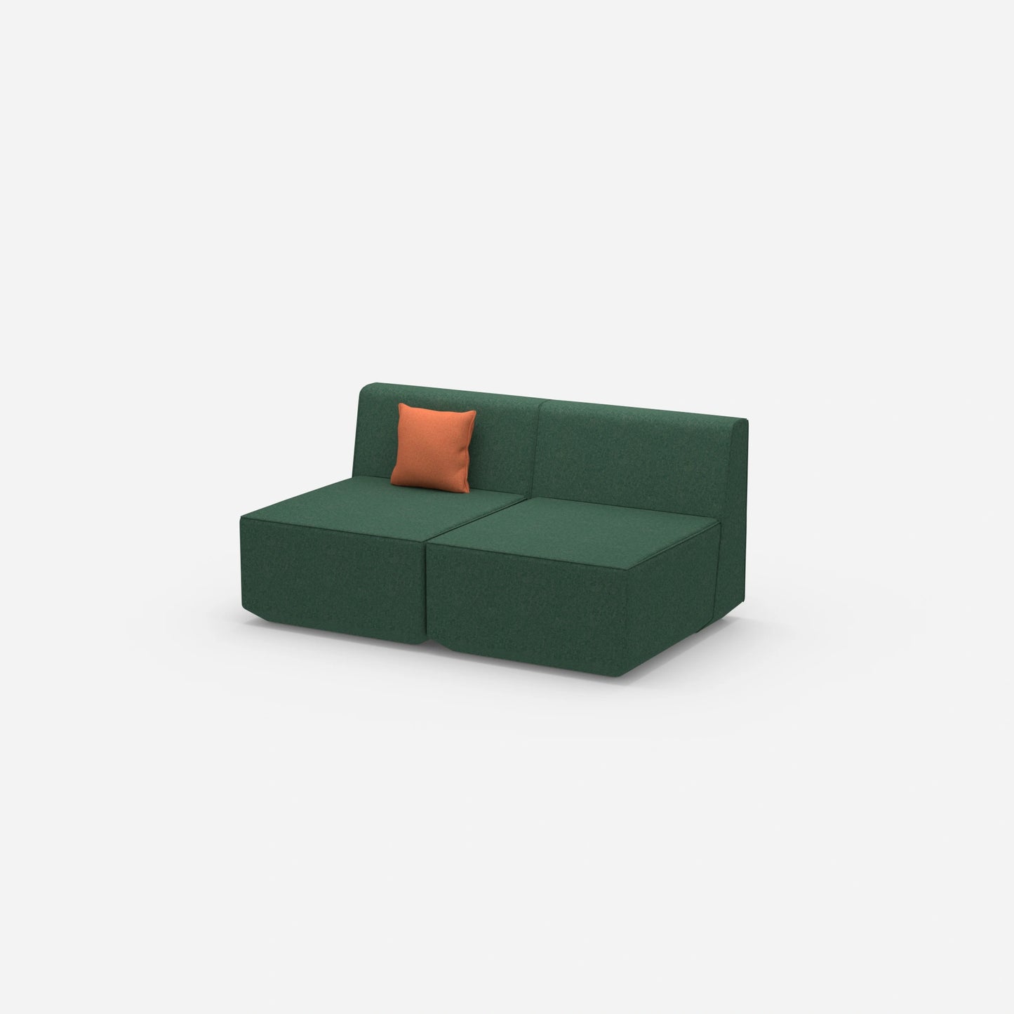 Buntes 2er Sofa von der Seite