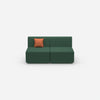Buntes 2er Sofa von vorne