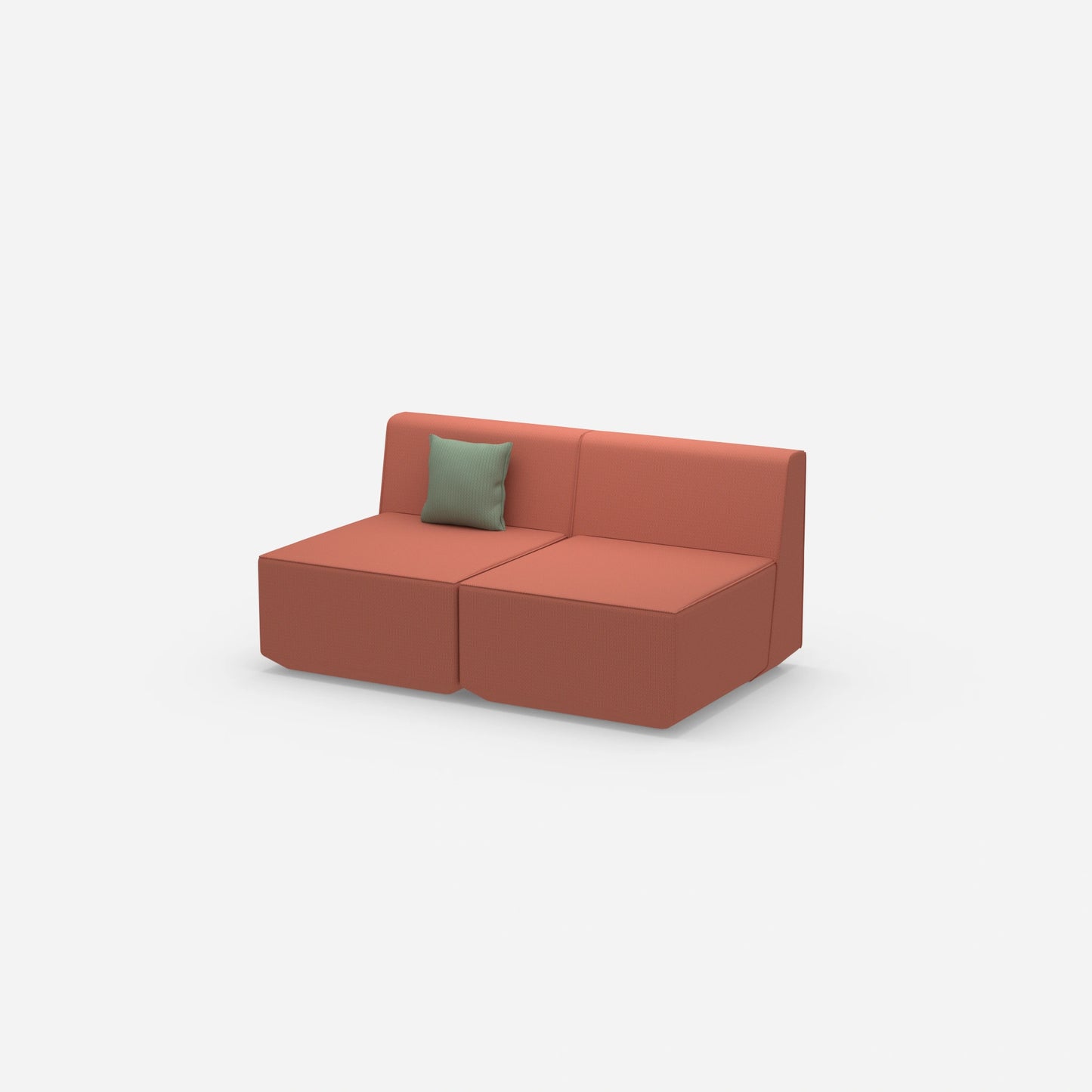 Buntes 2er Sofa von der Seite