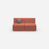 Buntes 2er Sofa von vorne