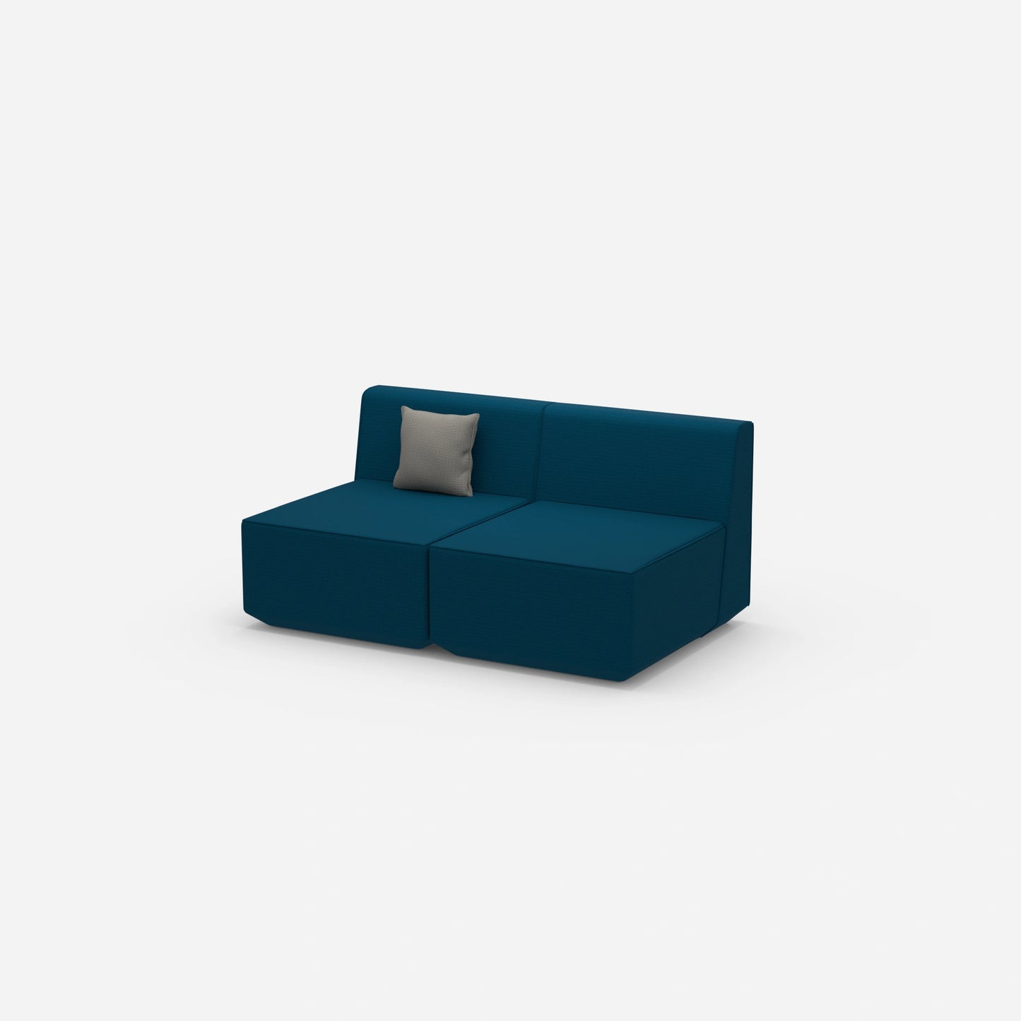 Buntes 2er Sofa von der Seite
