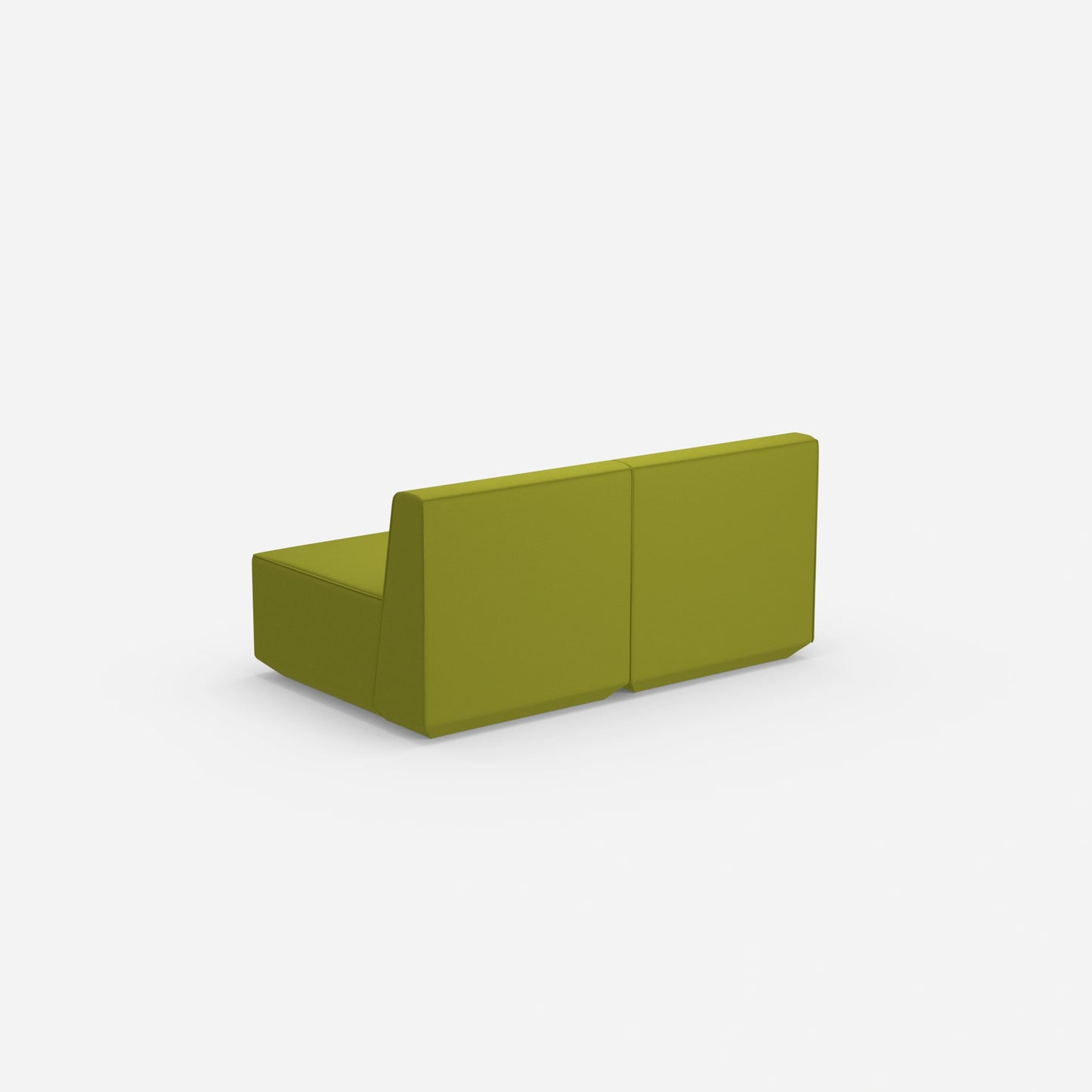 Buntes 2er Sofa von hinten