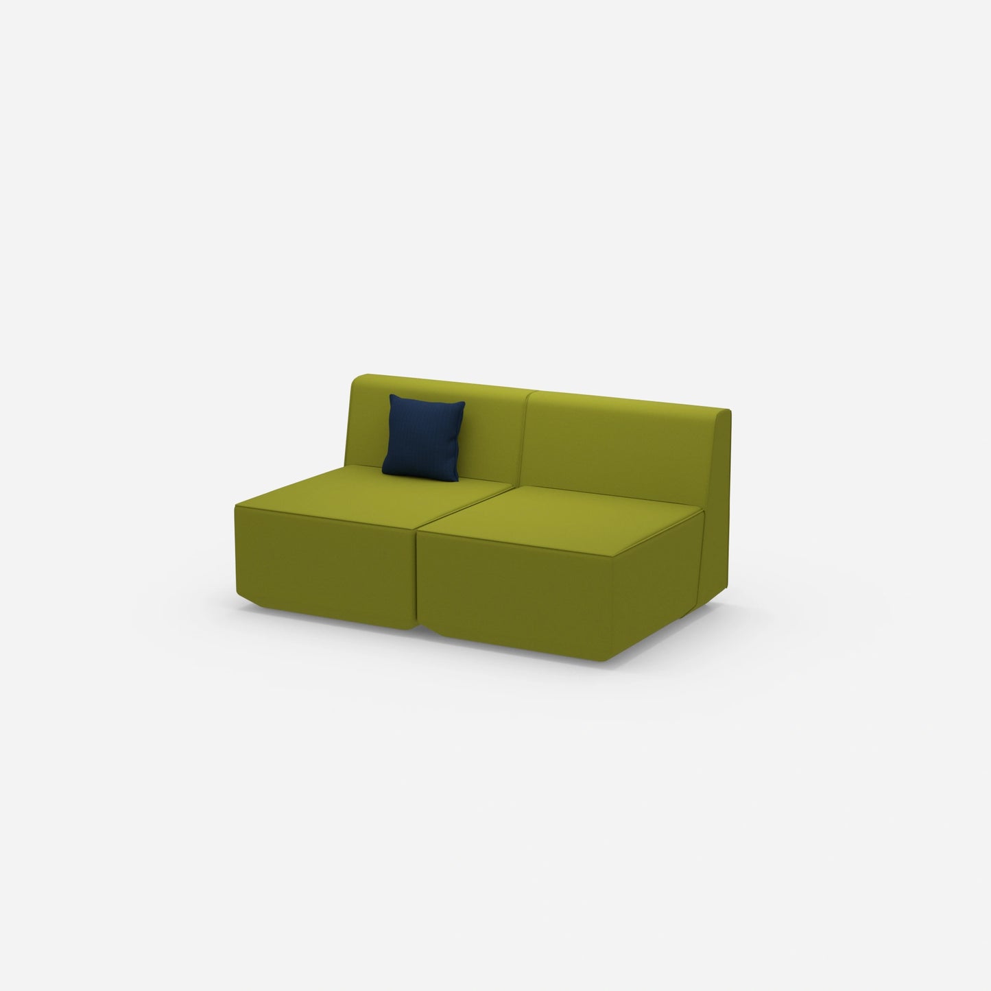 Buntes 2er Sofa von der Seite