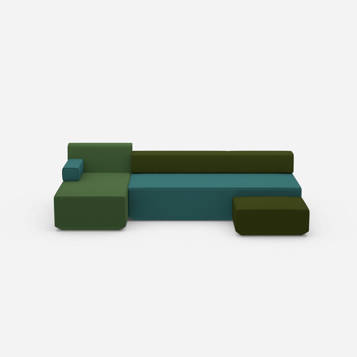 Couch 3 Sitzer mit Schlaffunktion von vorne