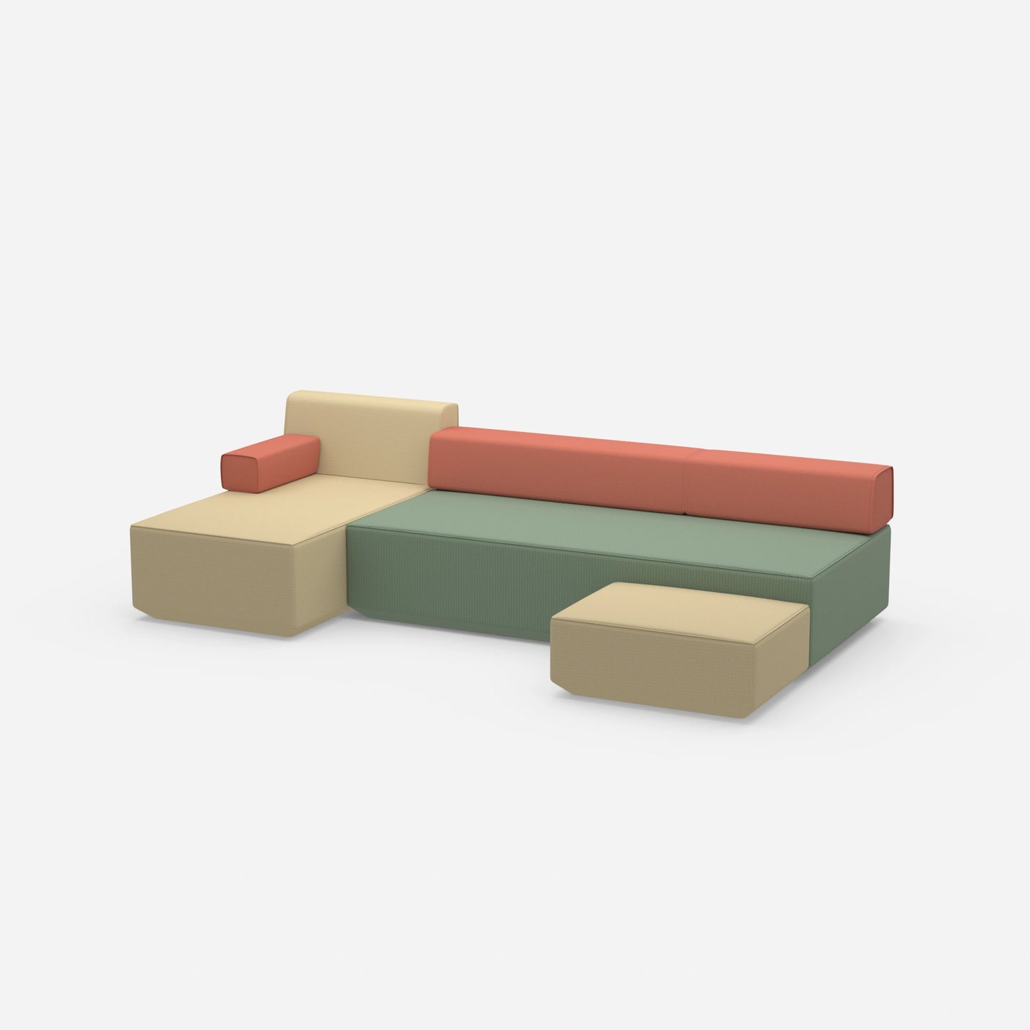 Couch 3 Sitzer mit Schlaffunktion von der Seite