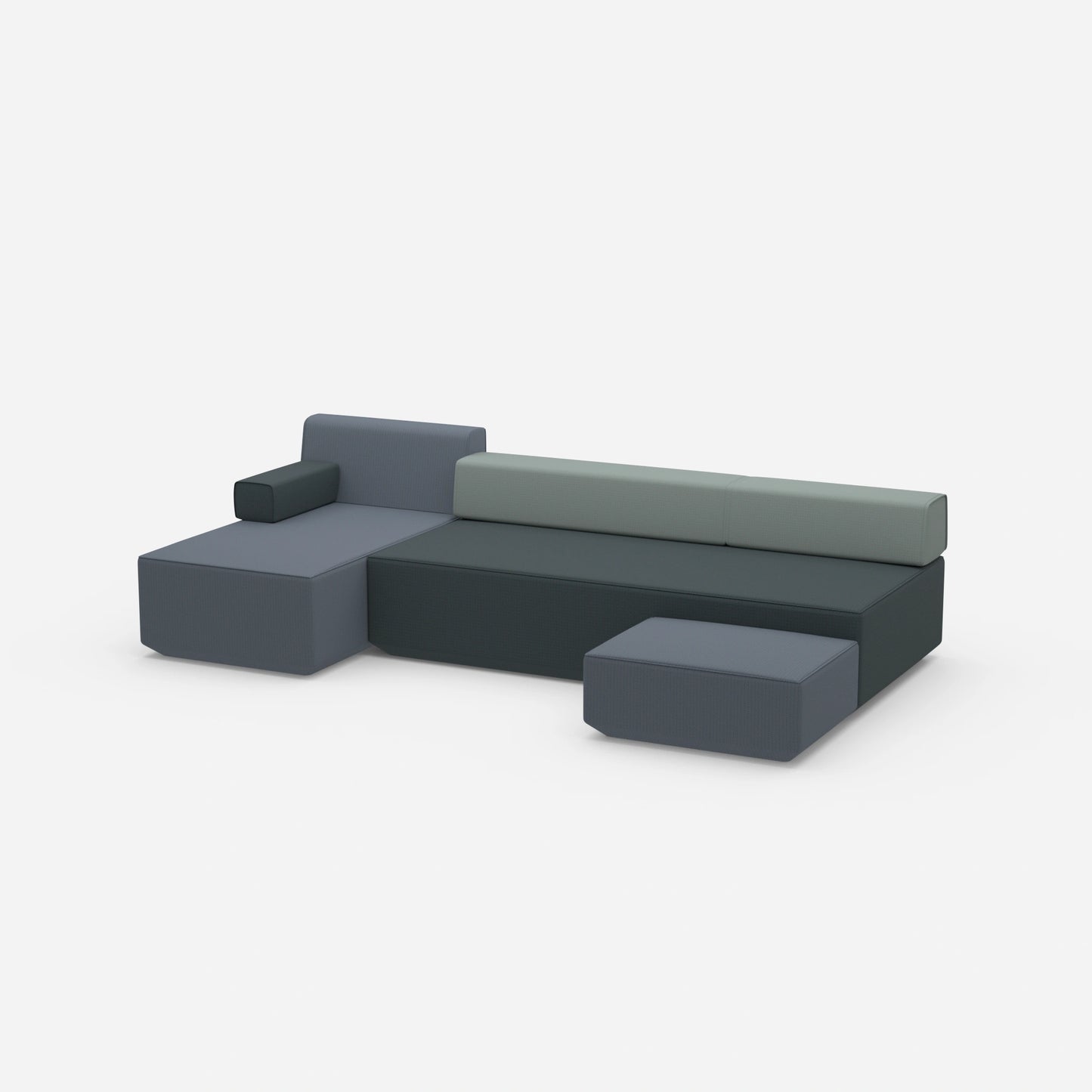 Couch 3 Sitzer mit Schlaffunktion von der Seite
