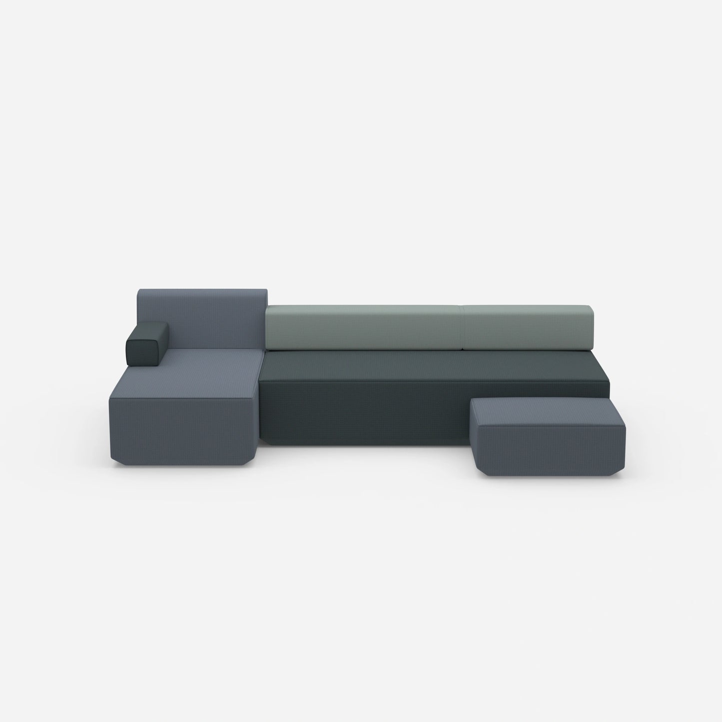 Couch 3 Sitzer mit Schlaffunktion von vorne