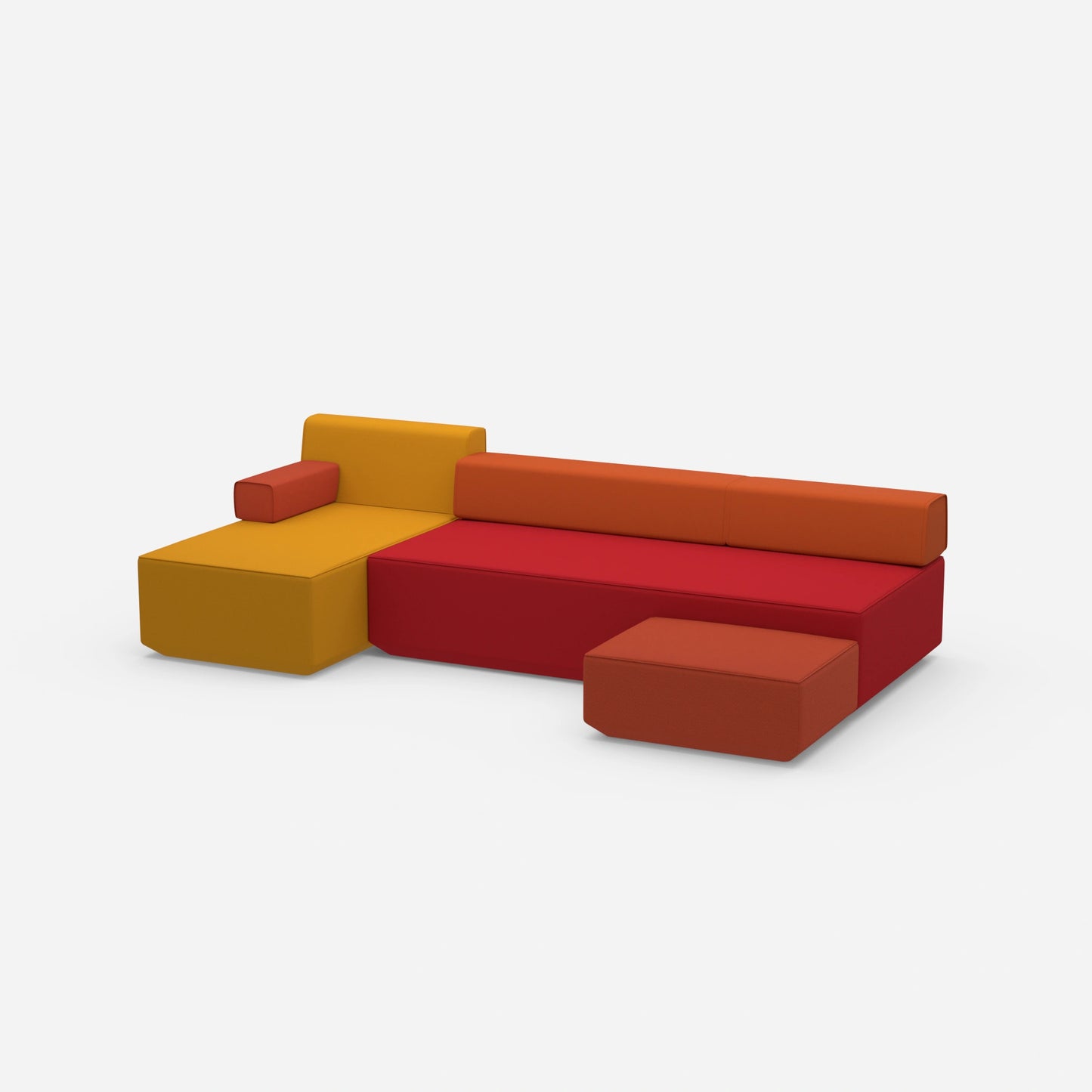 Couch 3 Sitzer mit Schlaffunktion von der Seite