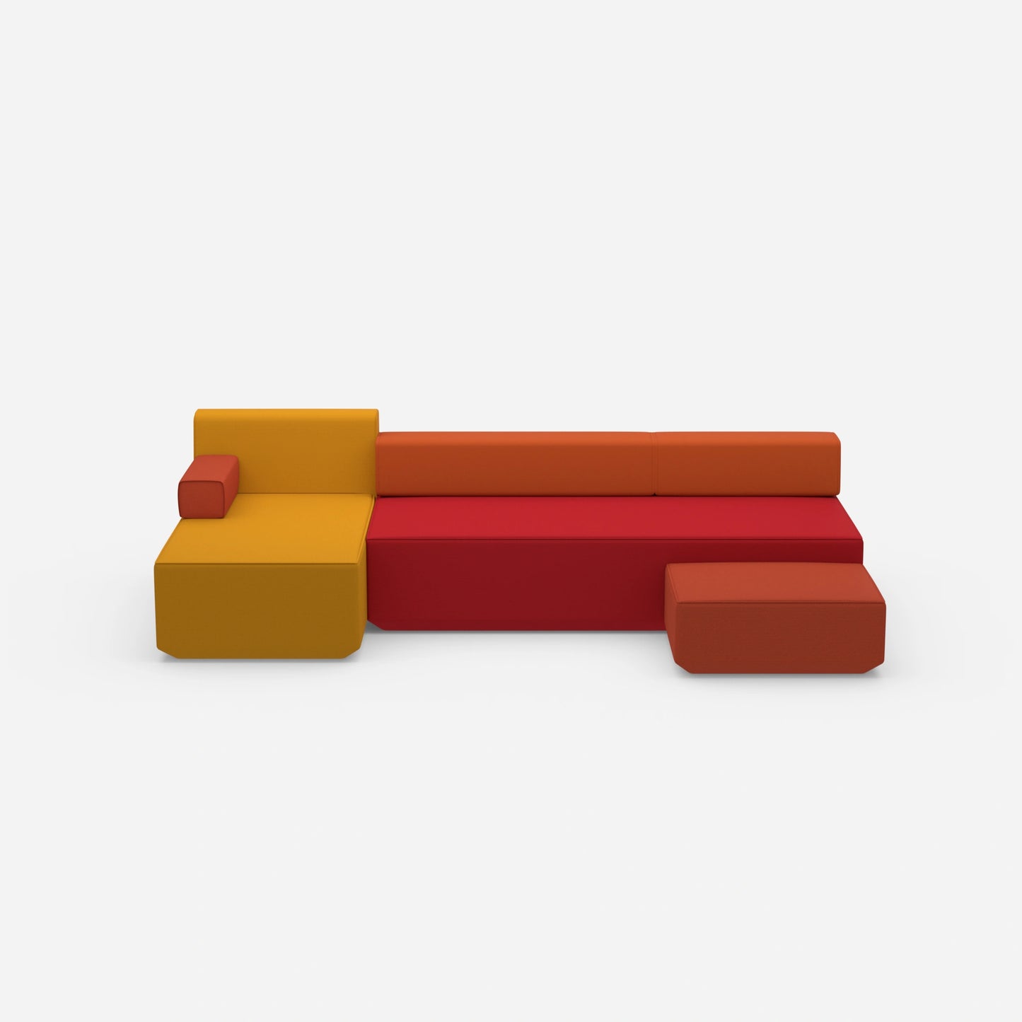 Couch 3 Sitzer mit Schlaffunktion von vorne