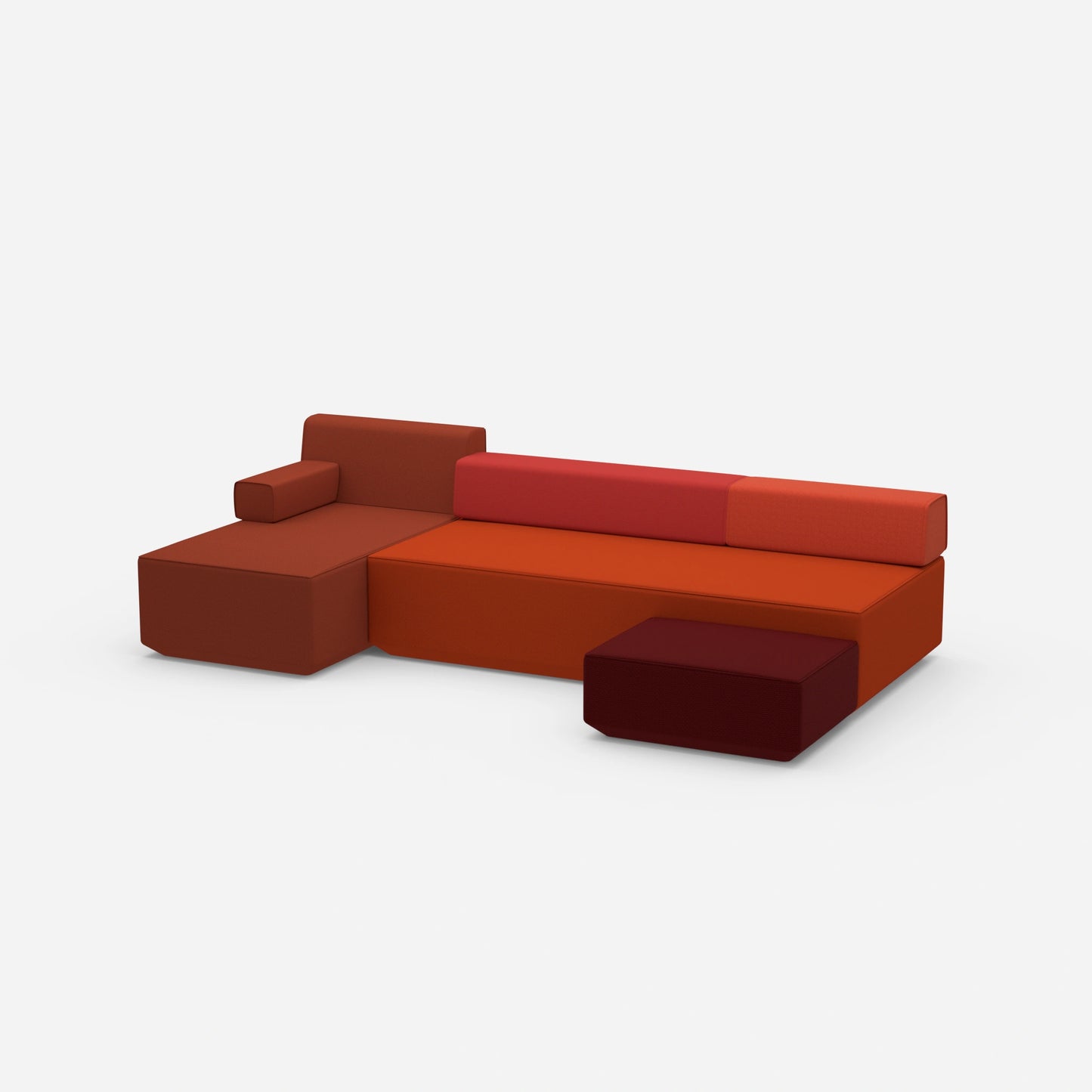 Couch 3 Sitzer mit Schlaffunktion von der Seite