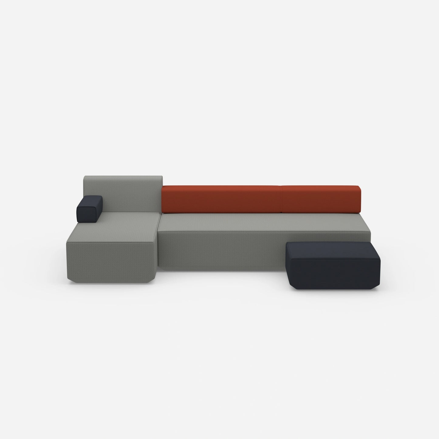 Couch 3 Sitzer mit Schlaffunktion von vorne