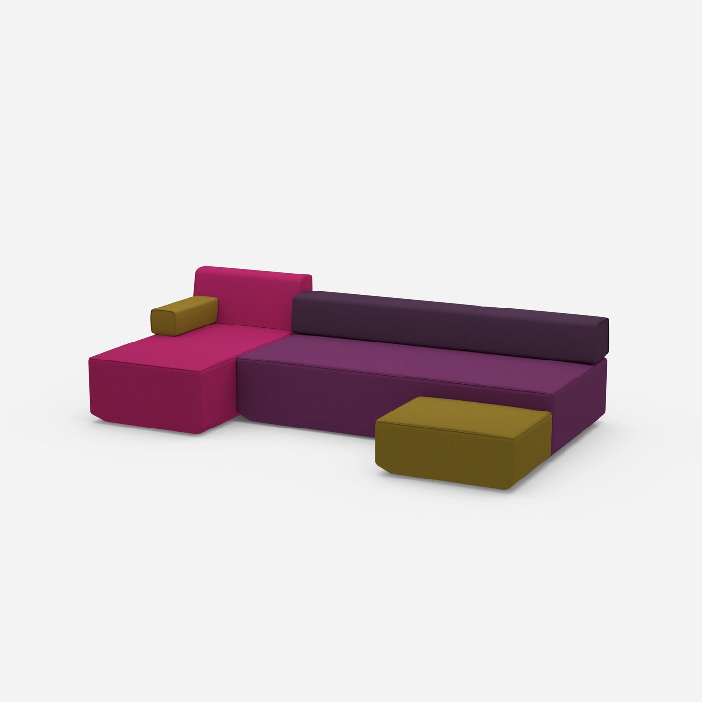 Couch 3 Sitzer mit Schlaffunktion von der Seite