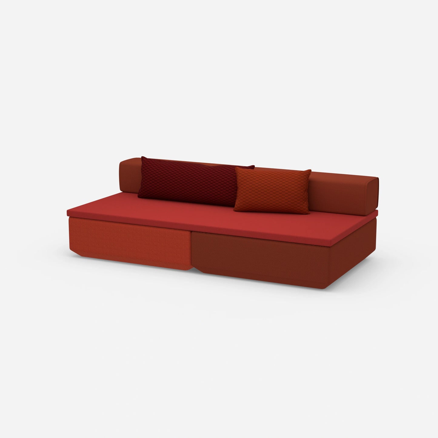 Couch klein mit Schlaffunktion von der Seite
