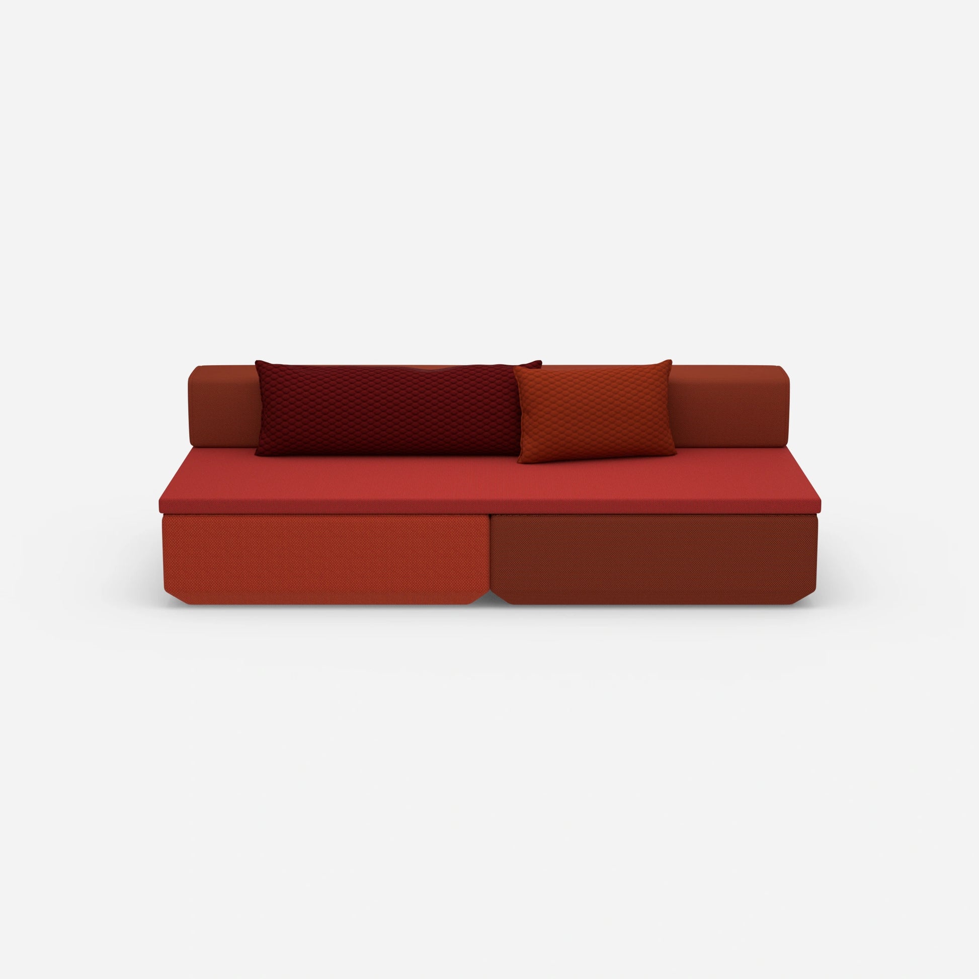 Couch klein mit Schlaffunktion von vorne