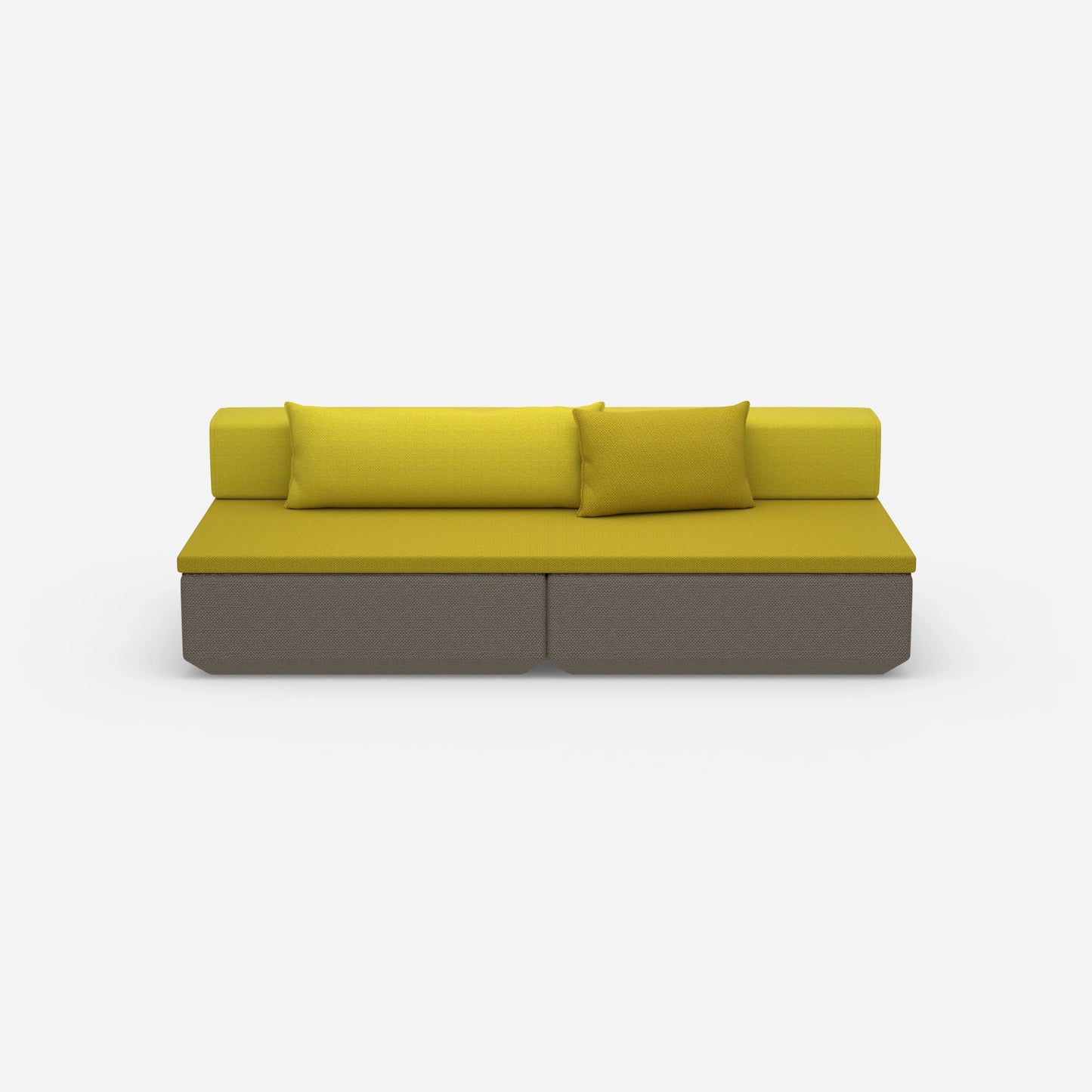 Couch klein mit Schlaffunktion von vorne