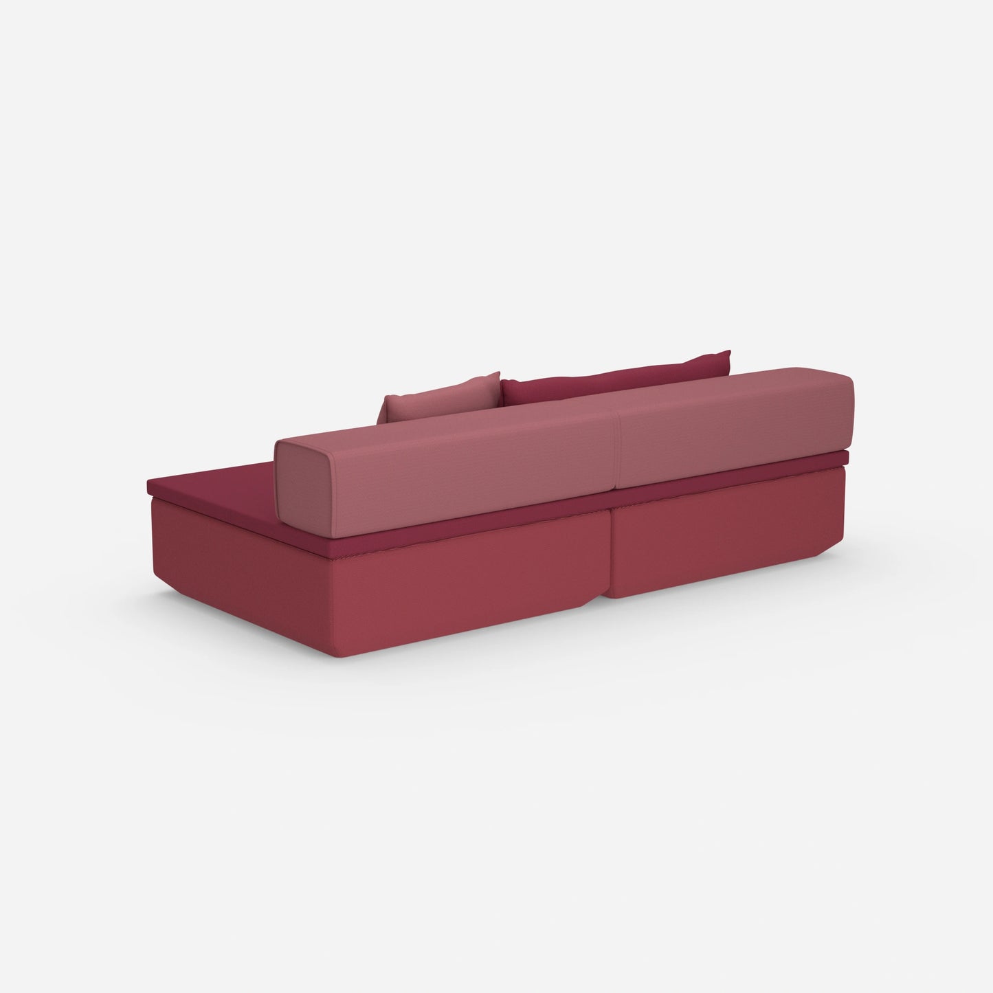 Couch klein mit Schlaffunktion von hinten