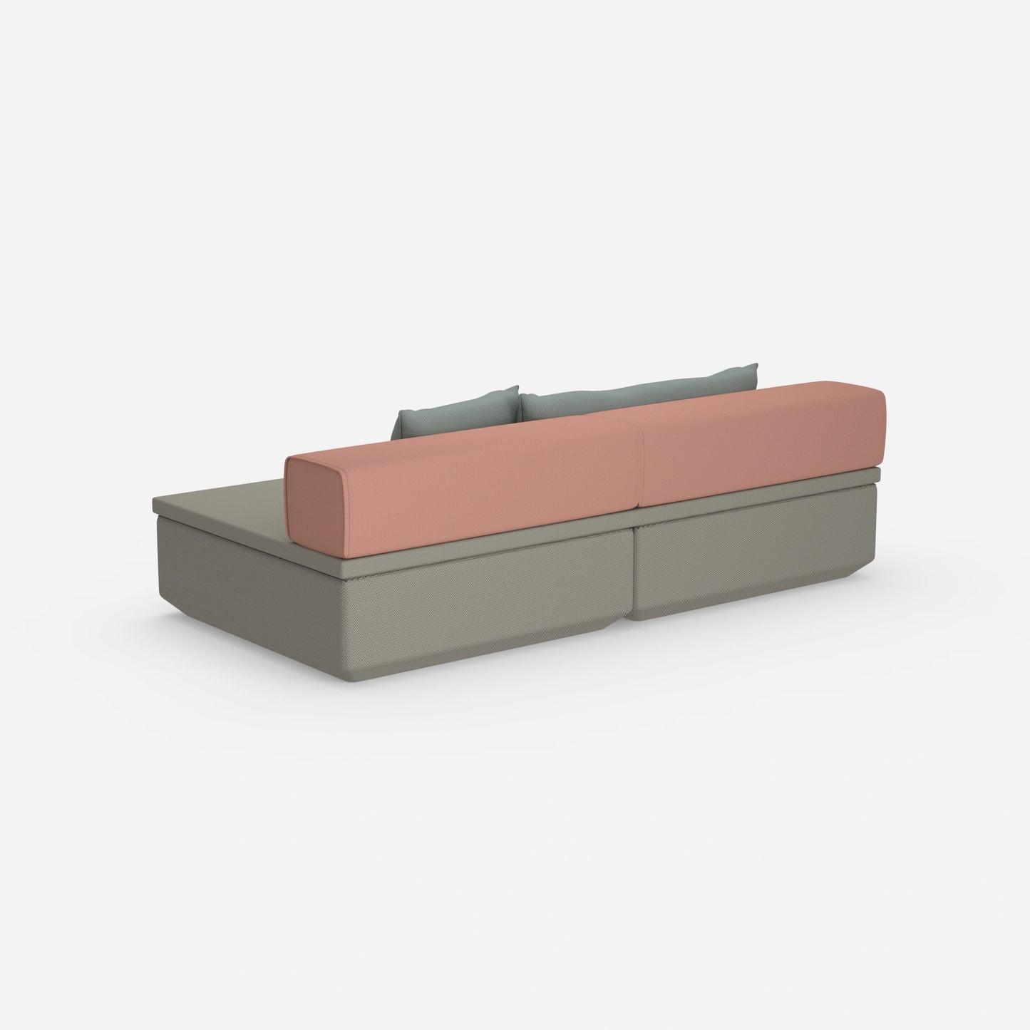 Couch klein mit Schlaffunktion von hinten
