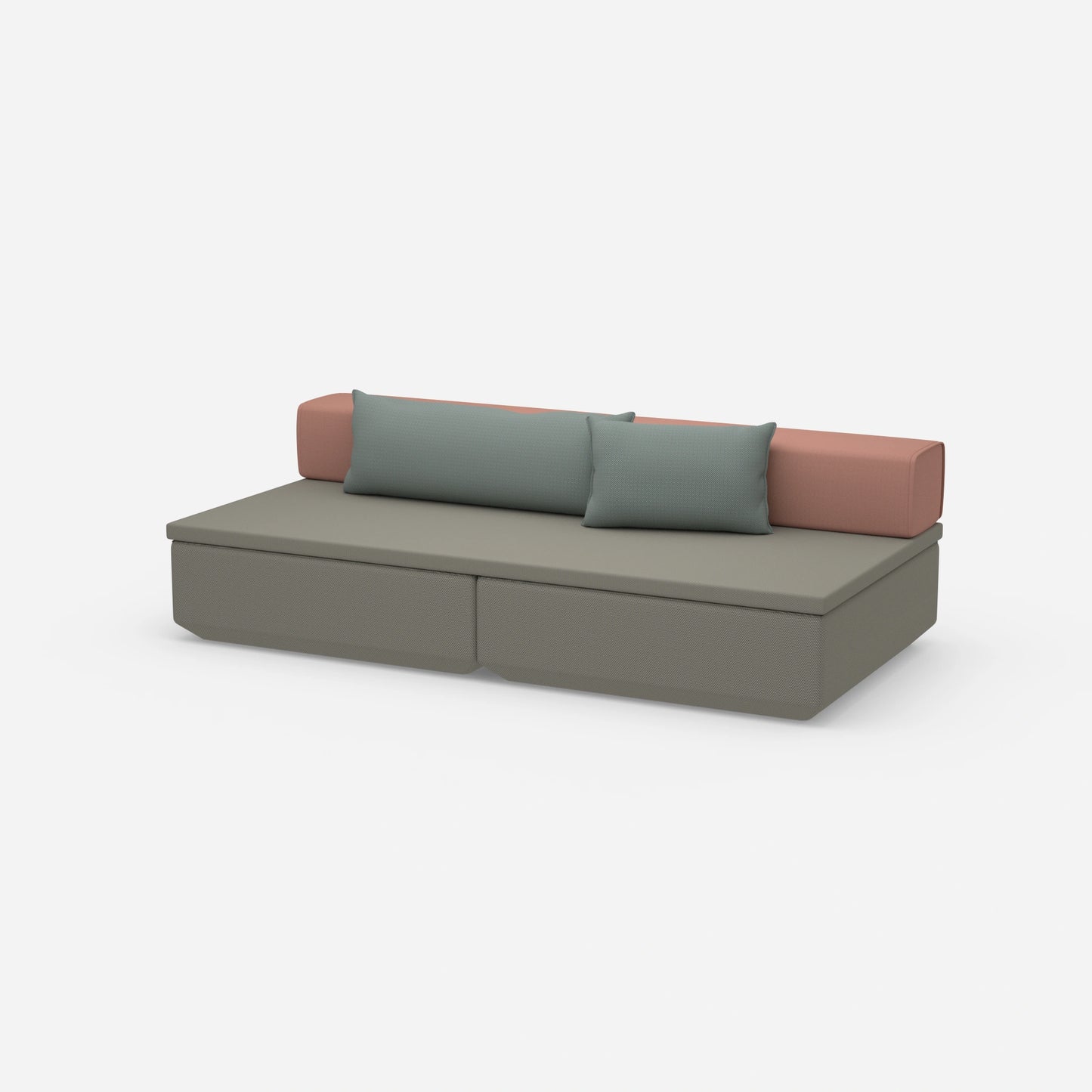 Couch klein mit Schlaffunktion von der Seite