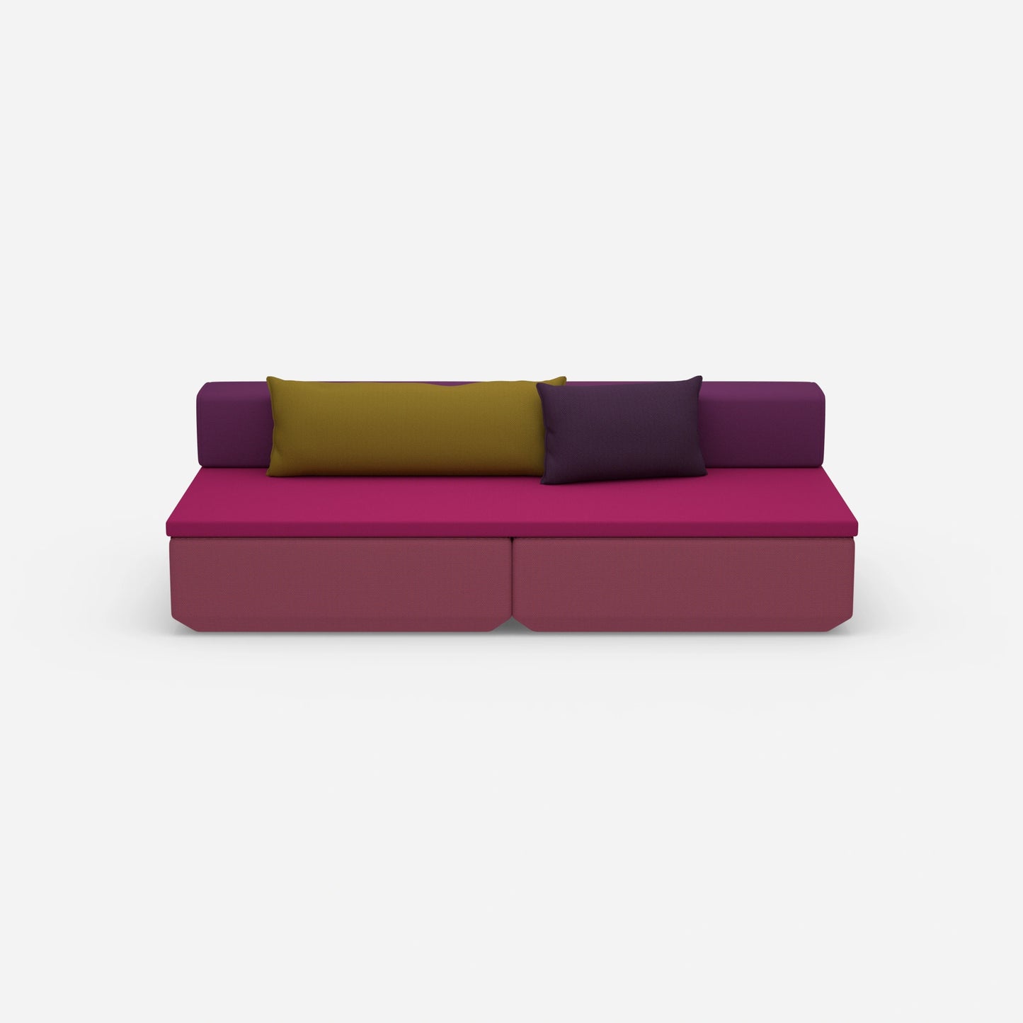 Couch klein mit Schlaffunktion von vorne