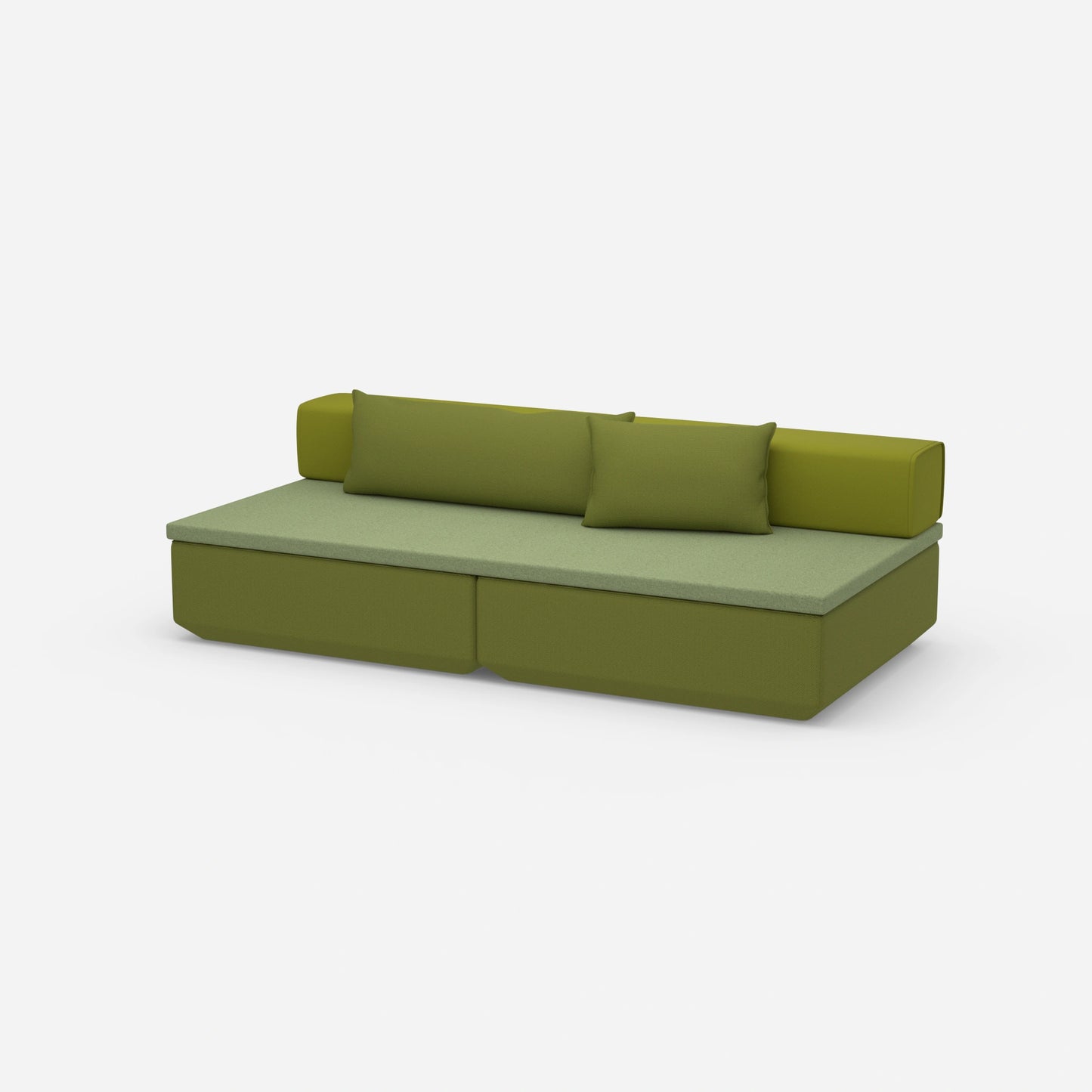 Couch klein mit Schlaffunktion von der Seite