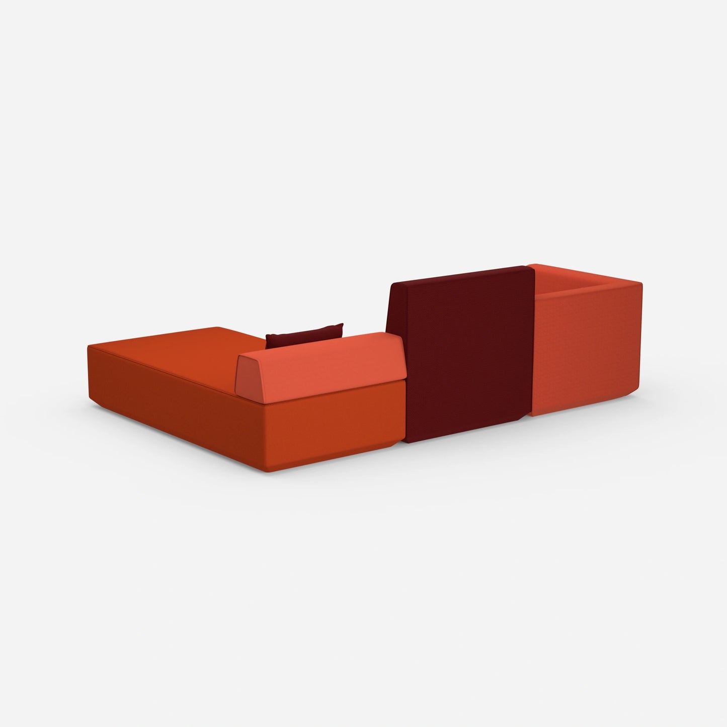 Couch mit Matratze von hinten