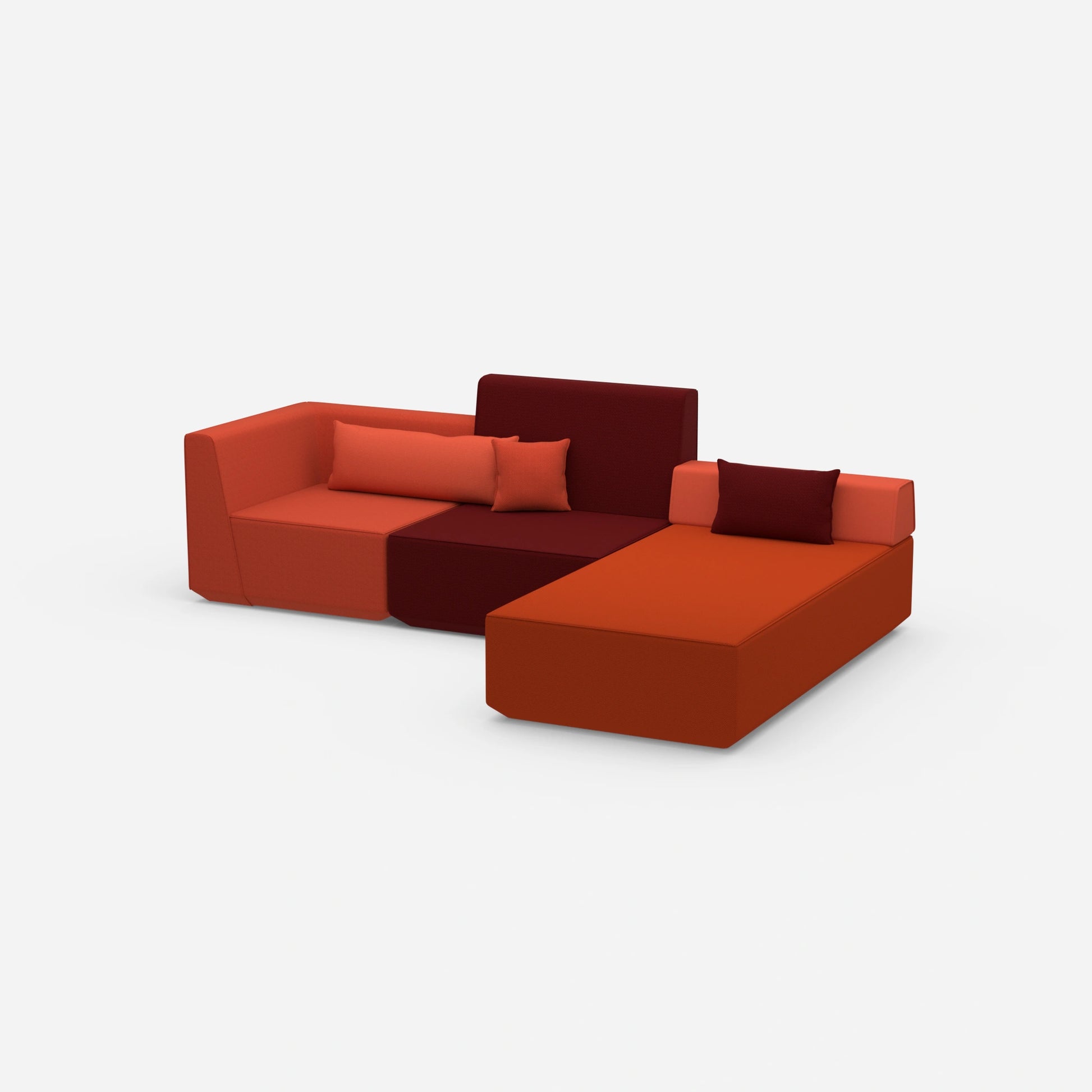 Couch mit Matratze von der Seite