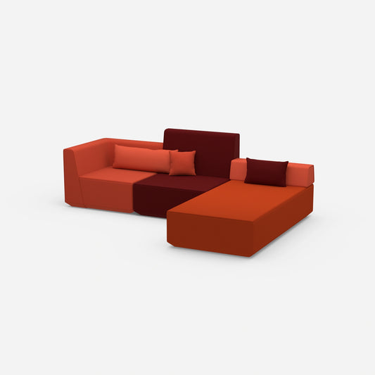 Couch mit Matratze von der Seite