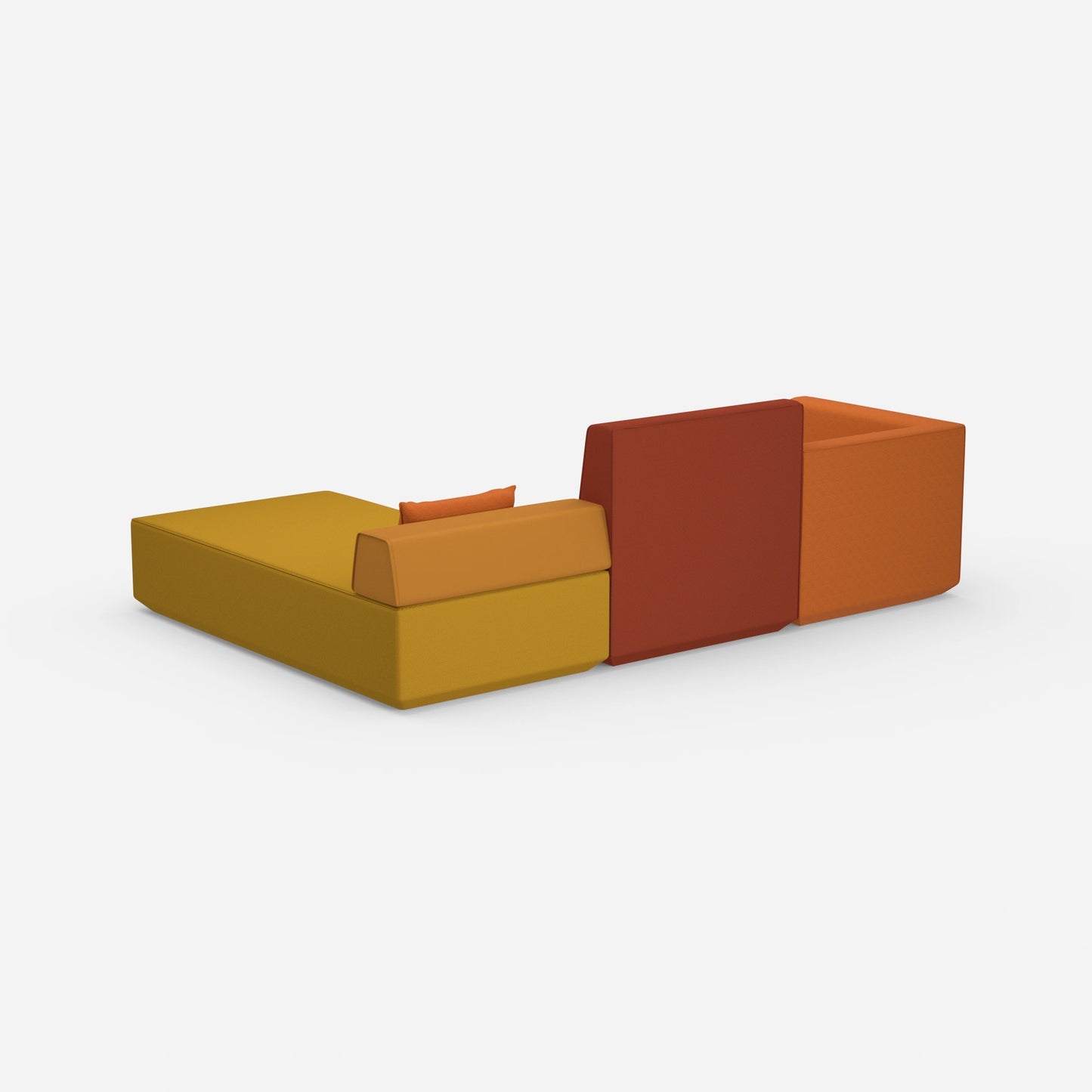 Couch mit Matratze von hinten