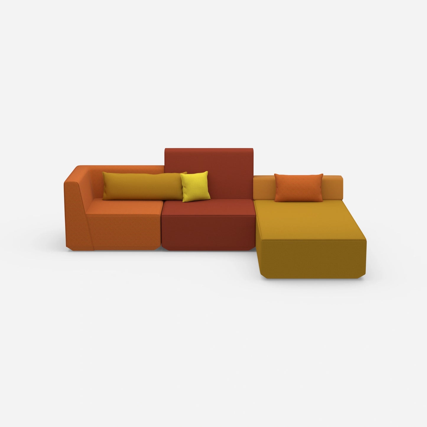 Couch mit Matratze von vorne