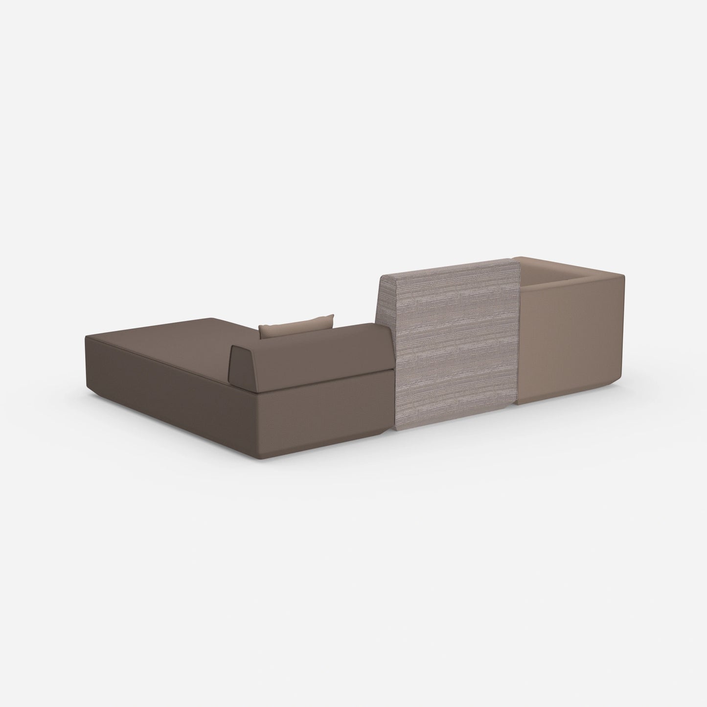 Couch mit Matratze von hinten