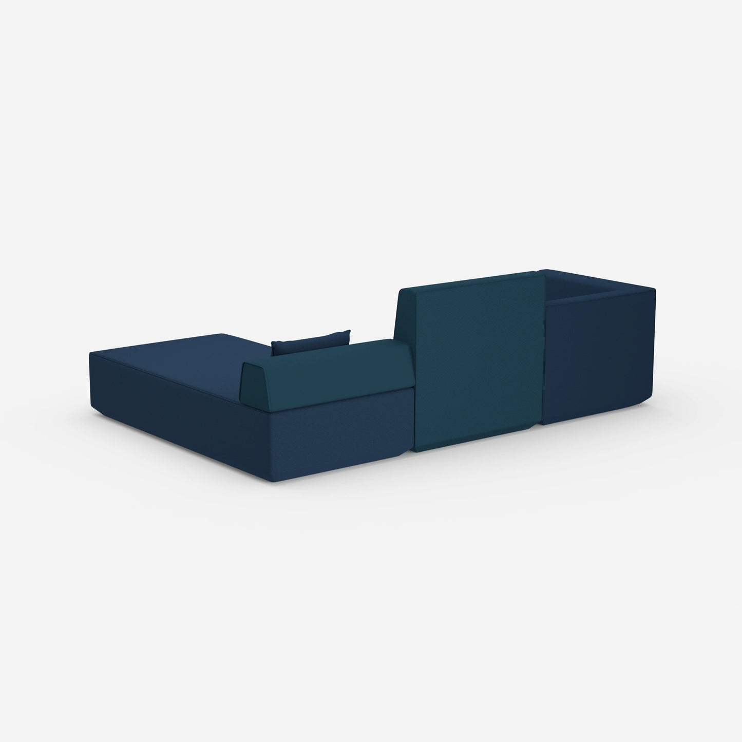 Couch mit Matratze von hinten