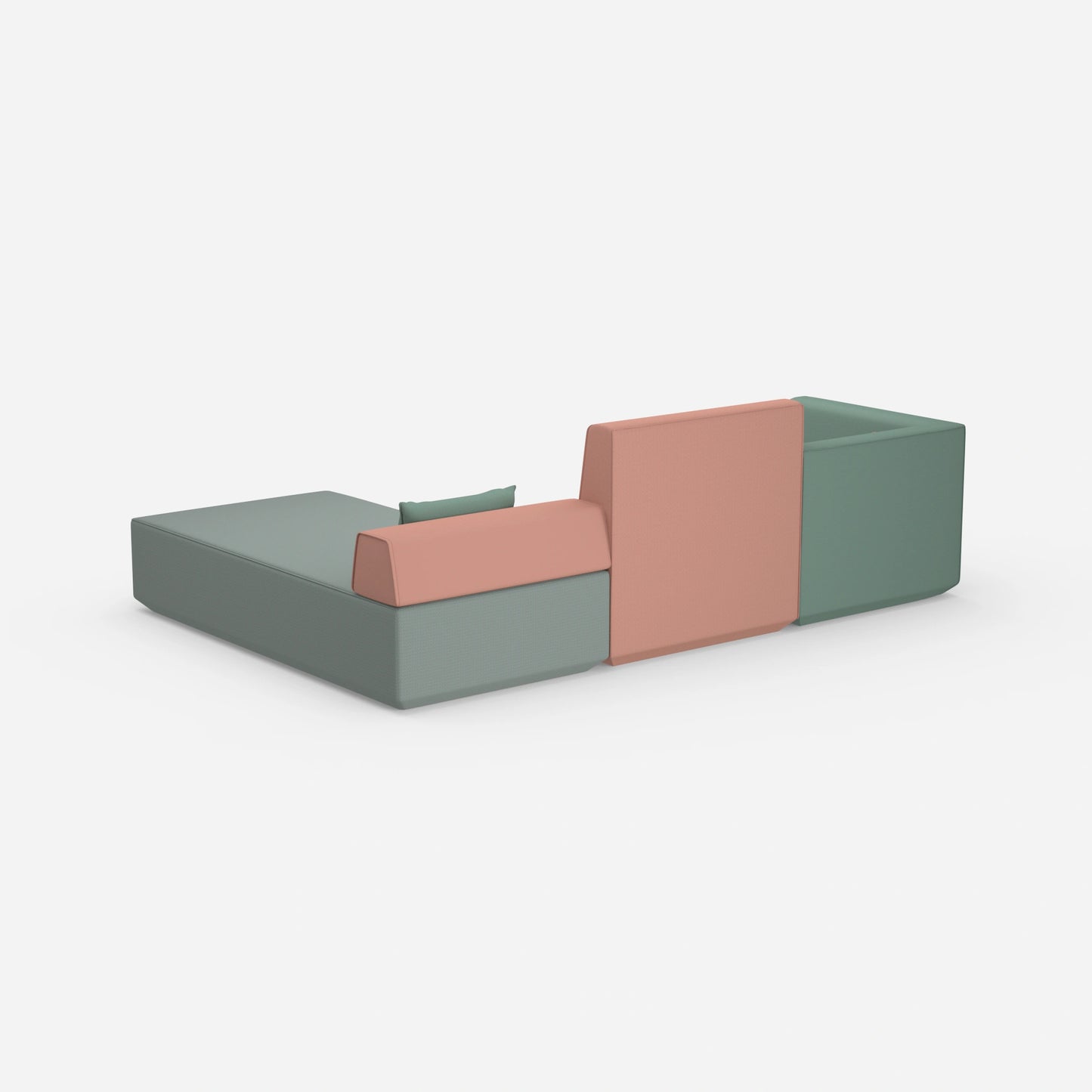 Couch mit Matratze von hinten
