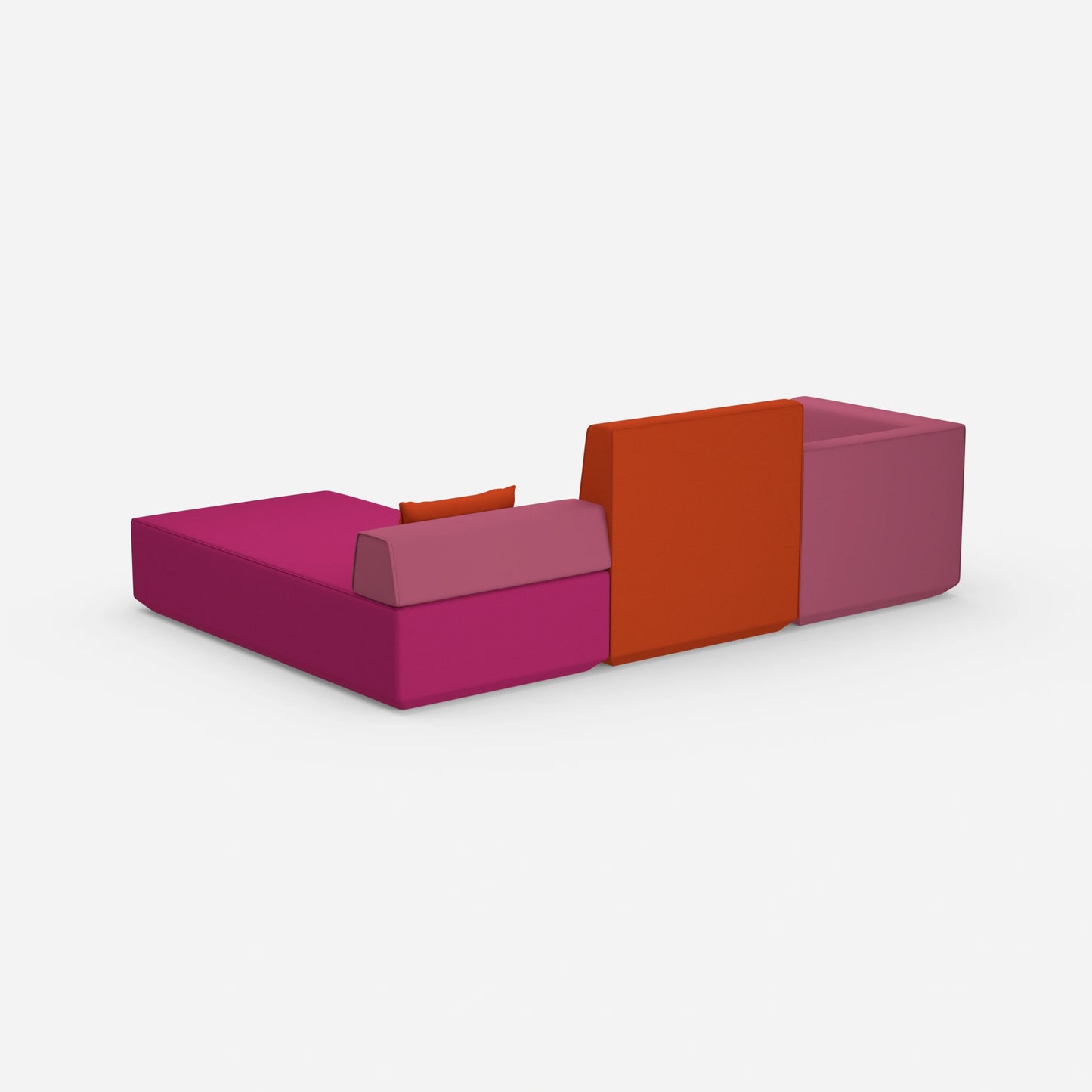 Couch mit Matratze von hinten