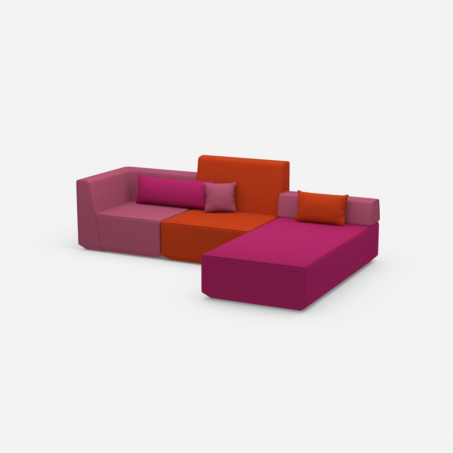 Couch mit Matratze von der Seite
