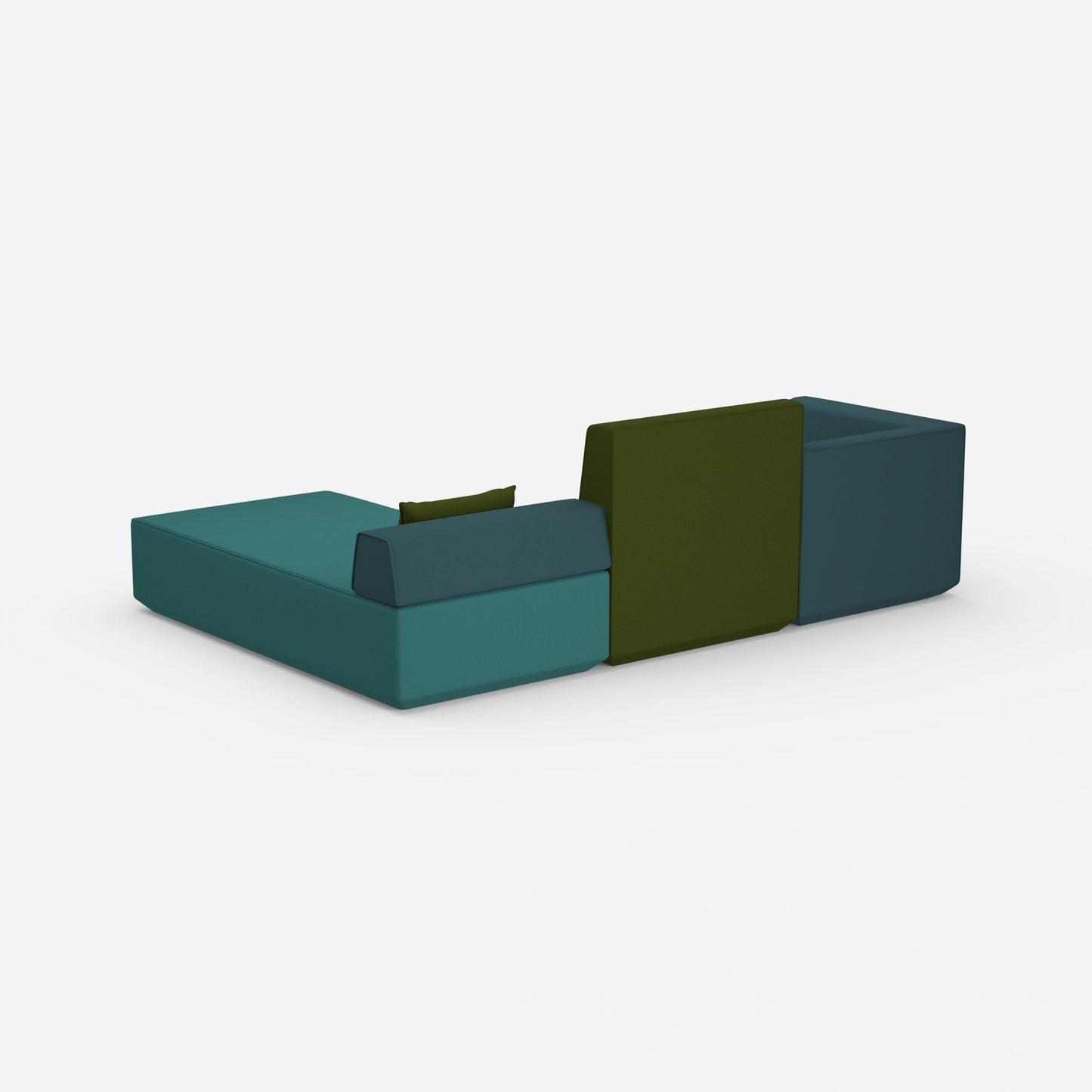 Couch mit Matratze von hinten