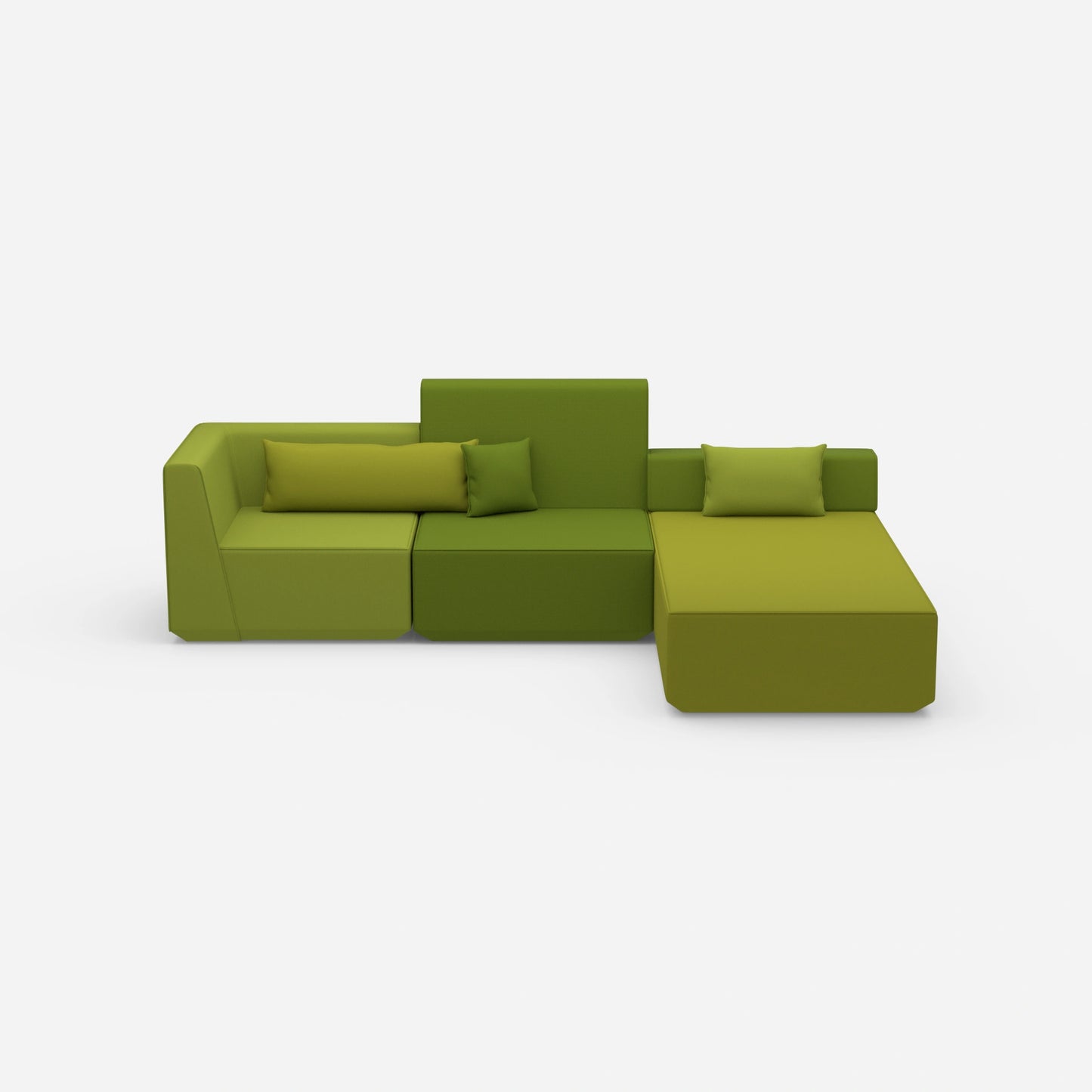 Couch mit Matratze von vorne