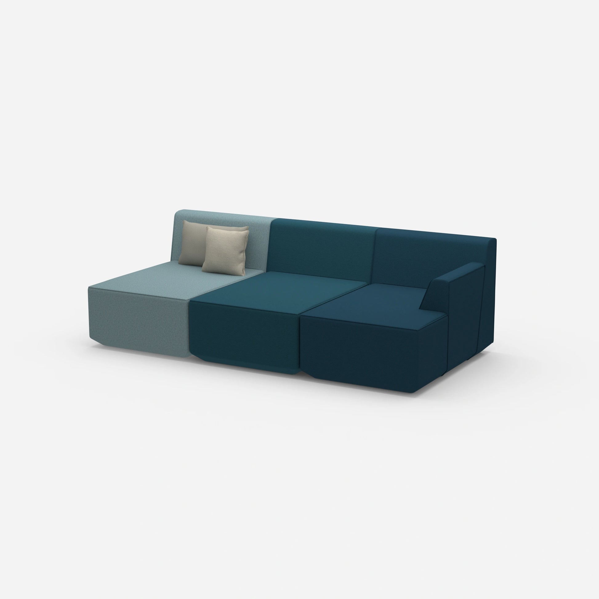 Dreisitzer Heimkino Sofa von der Seite